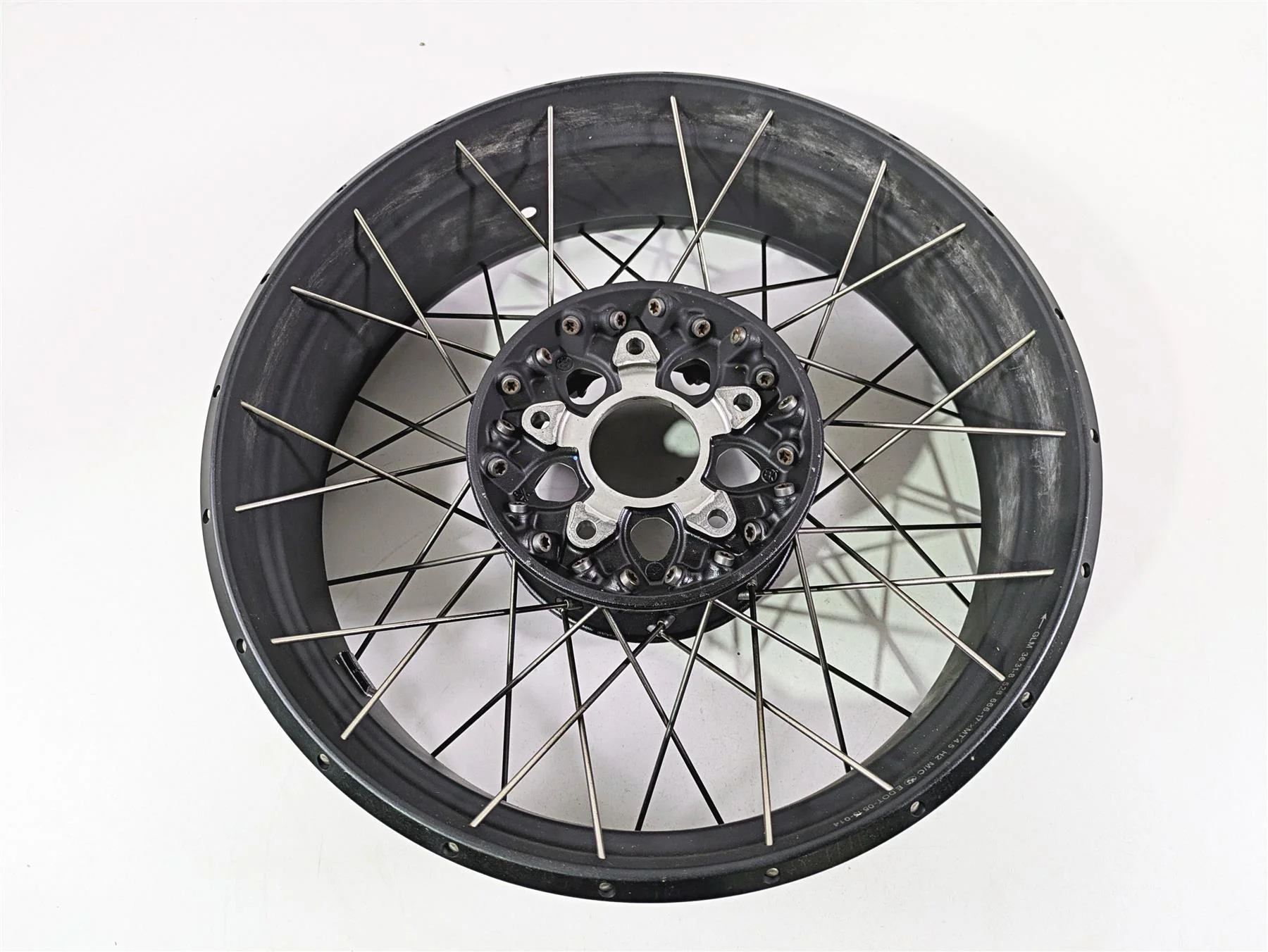 2017 BMW R1200 GS K50 Straight 17x4.5 Rear Wheel Spoke Rim 36318526651 - Image 9