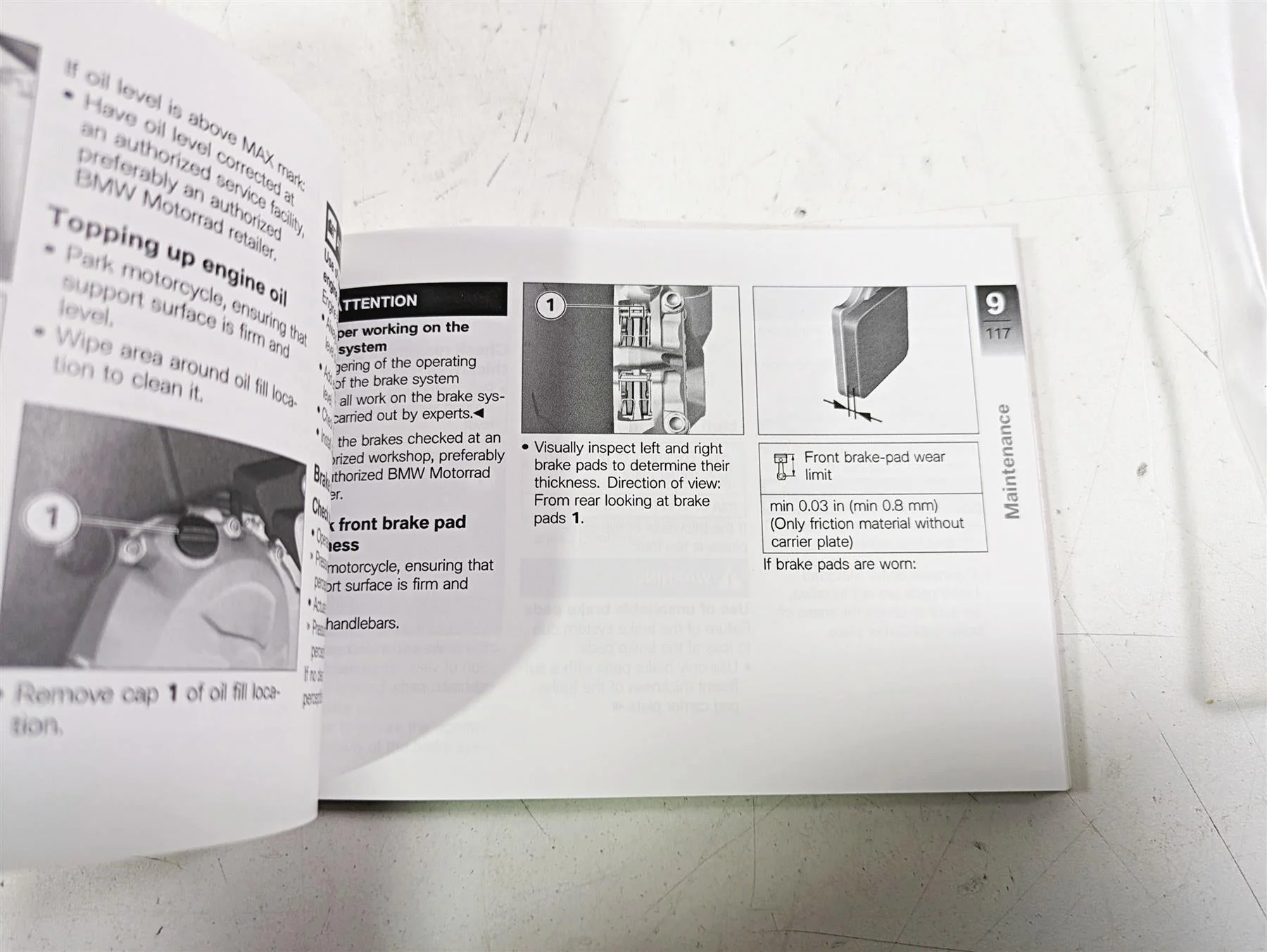2017 BMW S1000R K47 Owners Manual Booklet & Bag Set 01408387927 - Image 7
