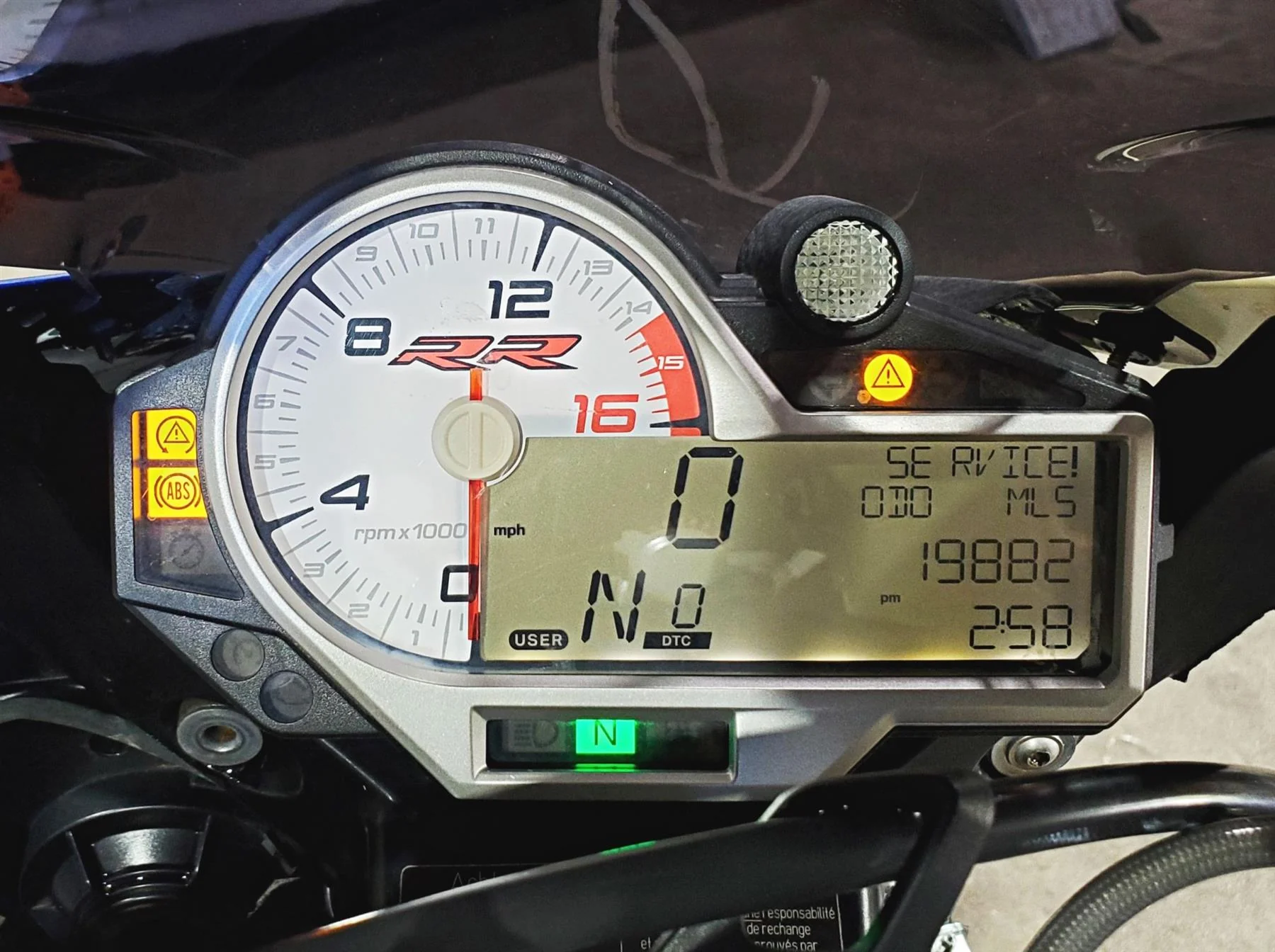 2017 BMW S1000RR K46 Speedometer Gauges Instrument 19k 62118393241 - Image 2