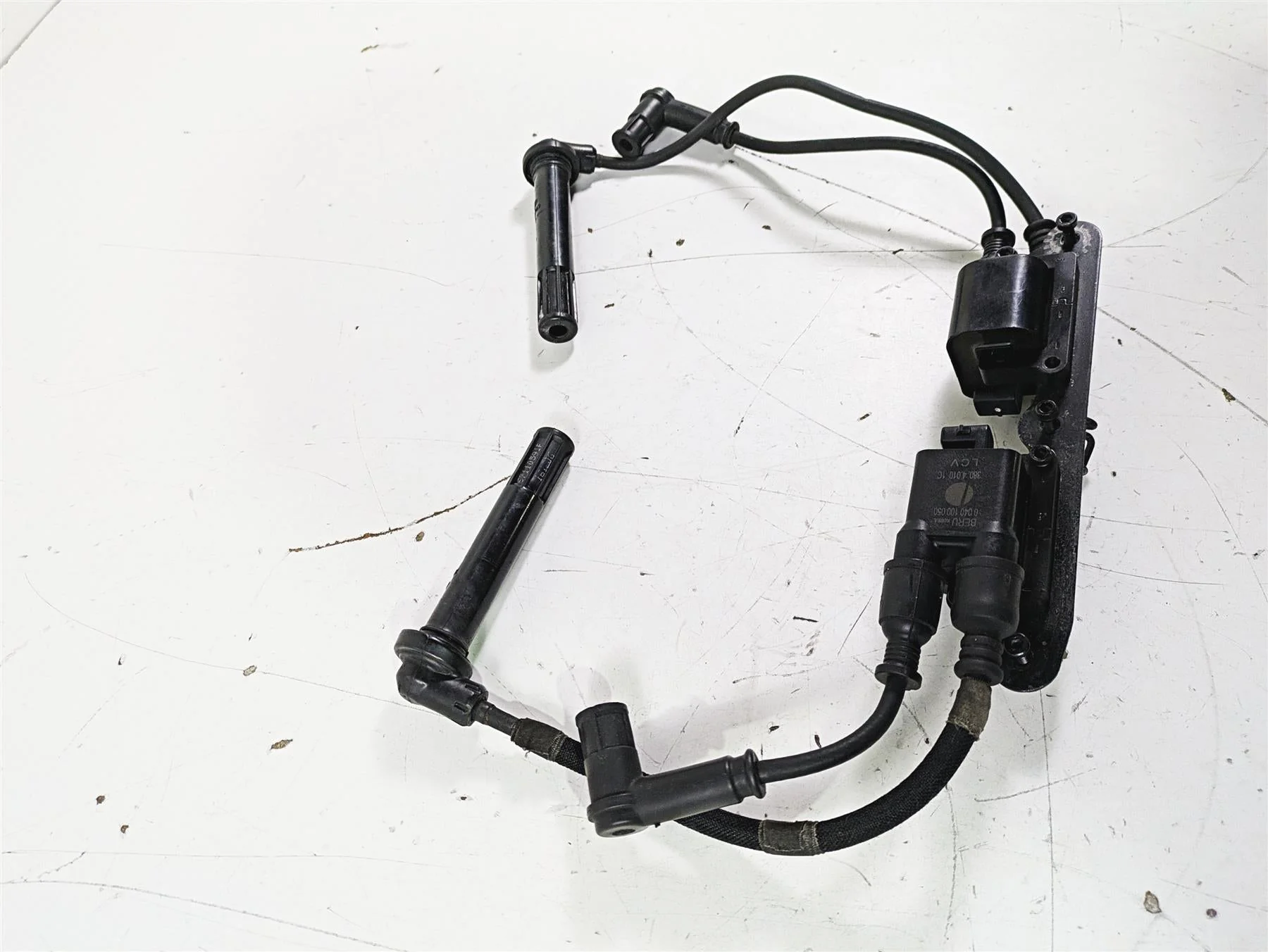 2017 Ducati Monster 1200 S Beru Ignition Coils Wires Plugs & Bracket 38040101C - Image 2
