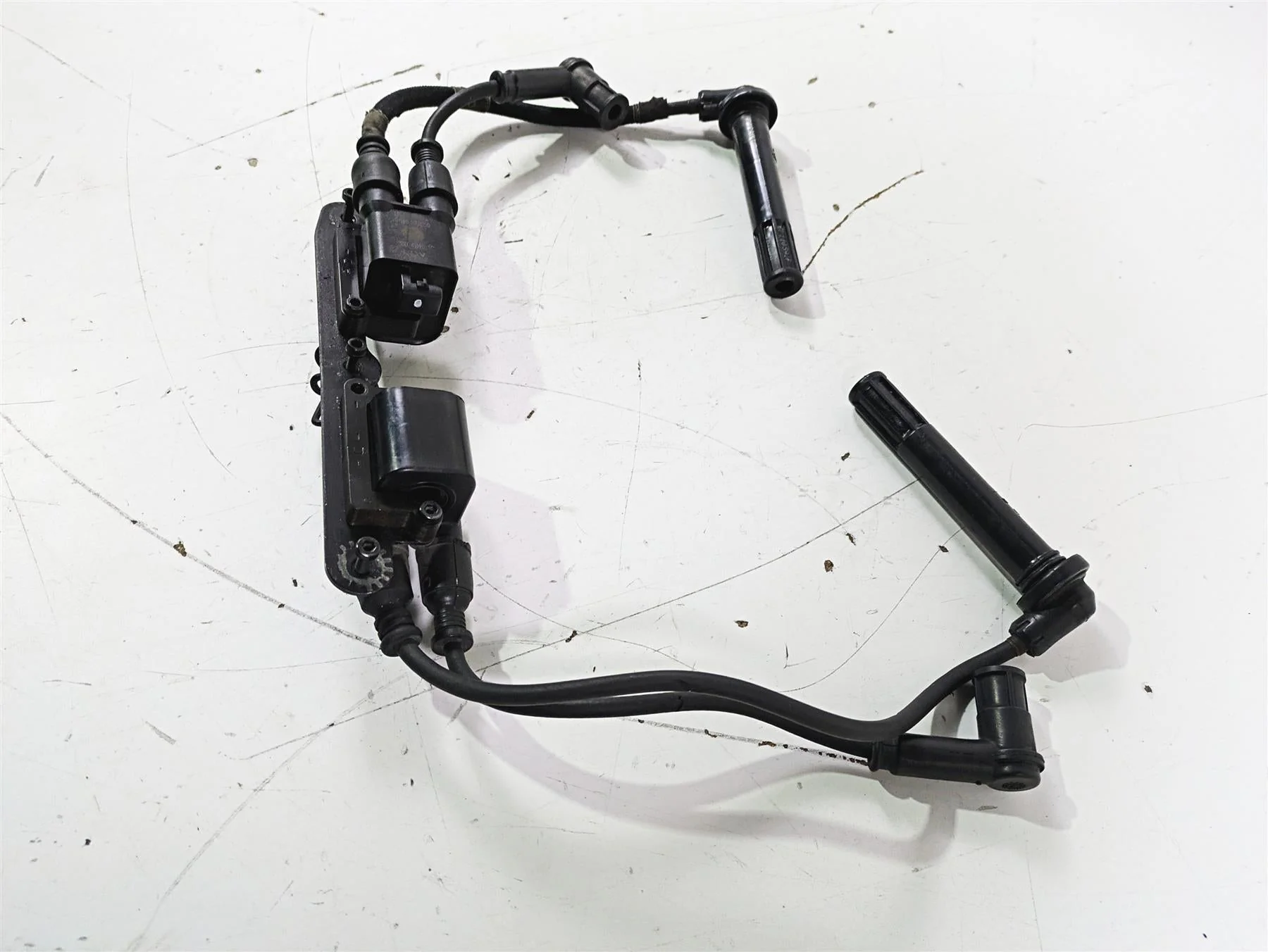 2017 Ducati Monster 1200 S Beru Ignition Coils Wires Plugs & Bracket 38040101C - Image 3