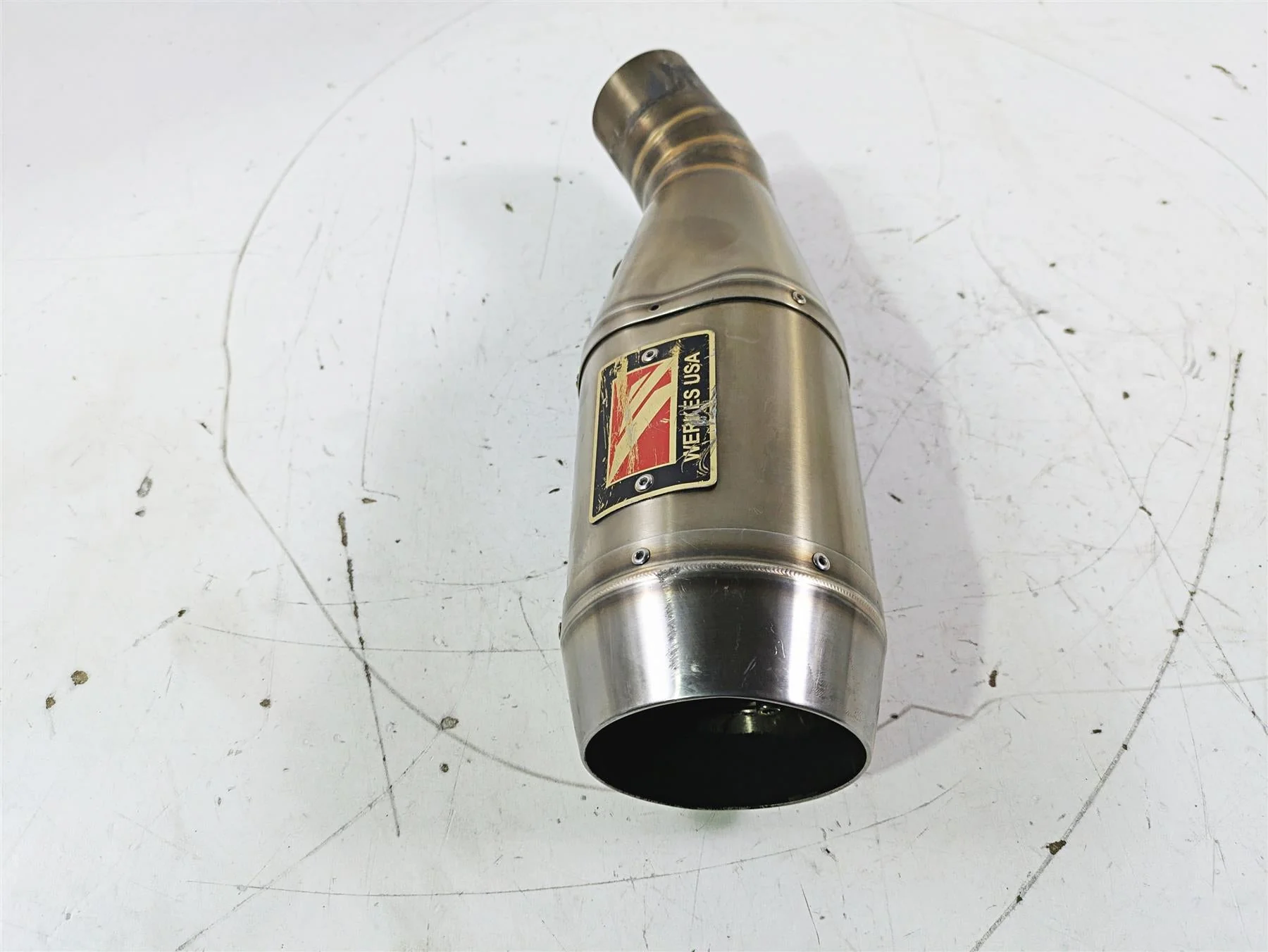 2017 Ducati Monster 1200 S Competition Werkes Exhaust Pipe Muffler DENT WDMON4-S - Image 11
