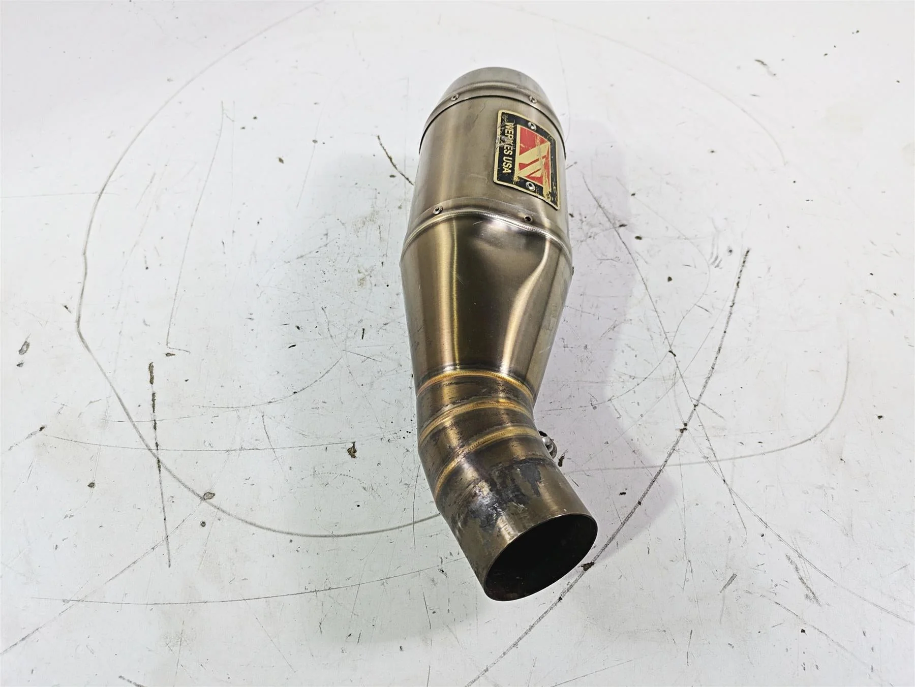 2017 Ducati Monster 1200 S Competition Werkes Exhaust Pipe Muffler DENT WDMON4-S - Image 12