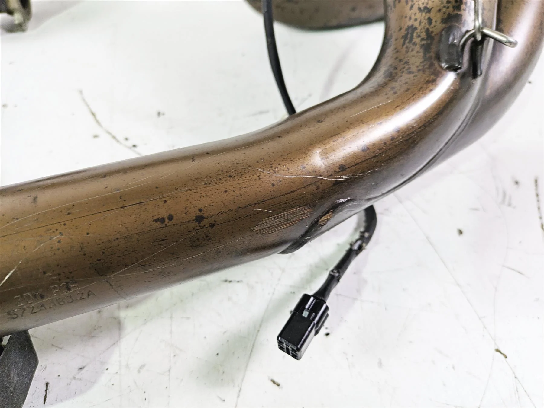 2017 Ducati Monster 1200 S Exhaust Header & Servo Motor H 57211632A S 59340301C - Image 3