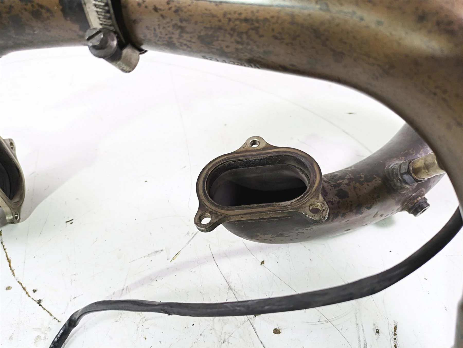2017 Ducati Monster 1200 S Exhaust Header & Servo Motor H 57211632A S 59340301C - Image 5