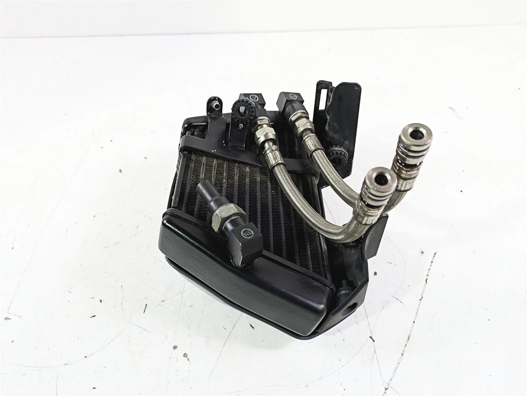 2017 Ducati Monster 1200 S Oil Cooler & Lines & Cover READ 54810461B - Image 2