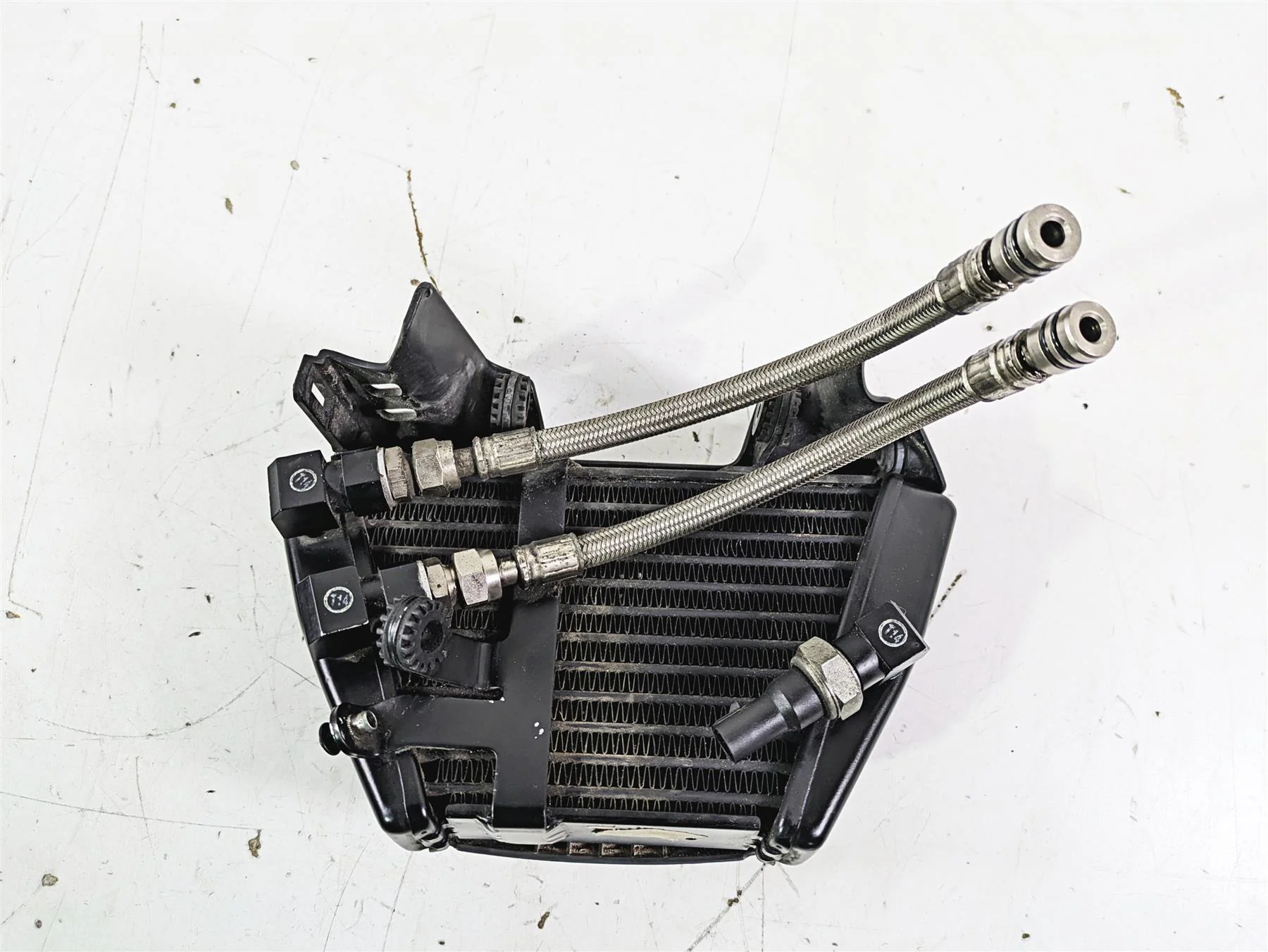 2017 Ducati Monster 1200 S Oil Cooler & Lines & Cover READ 54810461B - Image 5