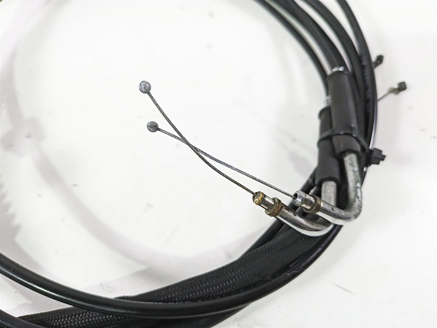 2017 Harley Dyna FXDB Street Bob Brake Clutch Throttle Cable Set 14" Ape Hanger - Image 10