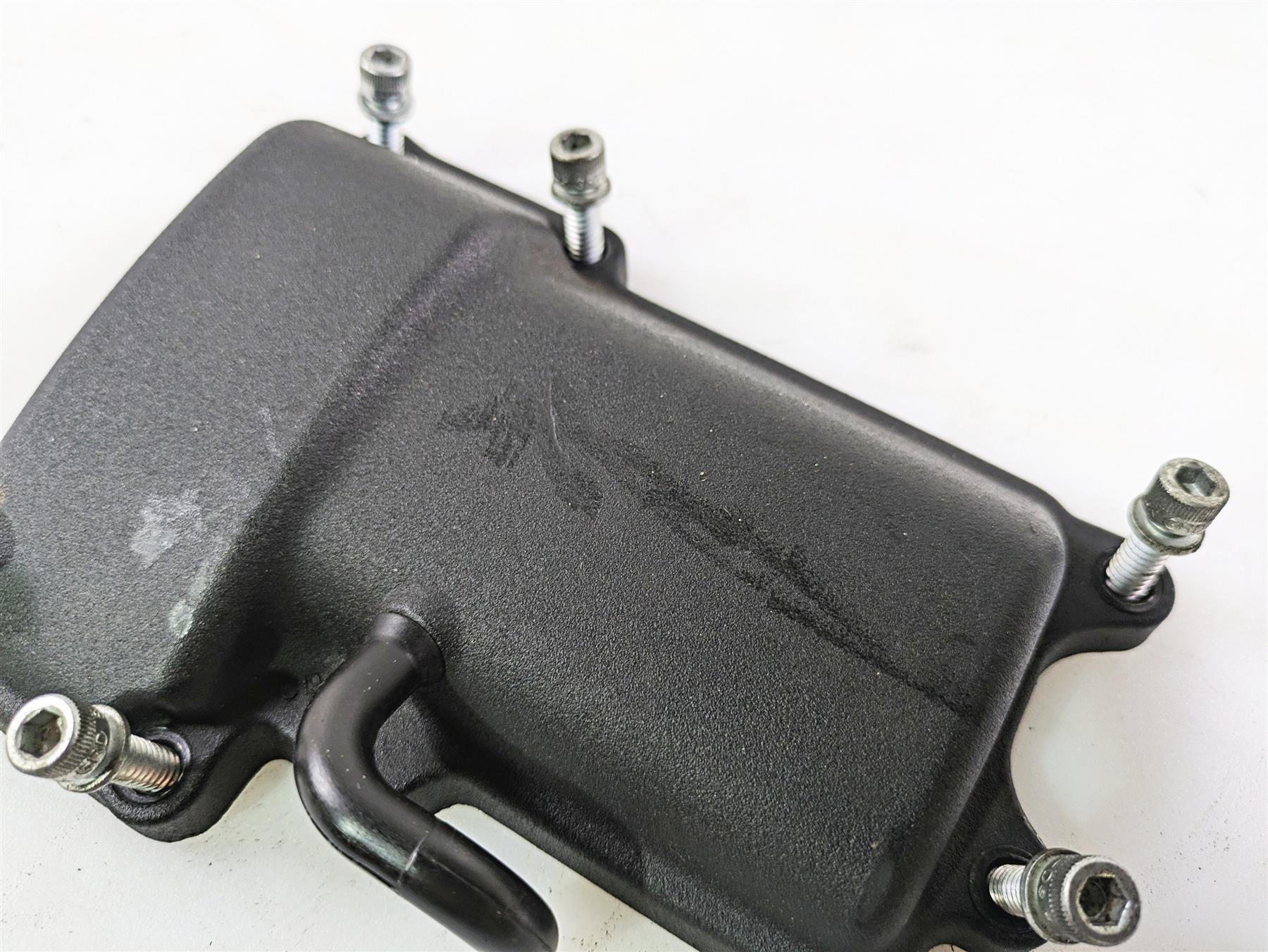 2017 Harley Dyna FXDB Street Bob Upper Wrinkle Black Transmission Cover 34471-06A - Image 6