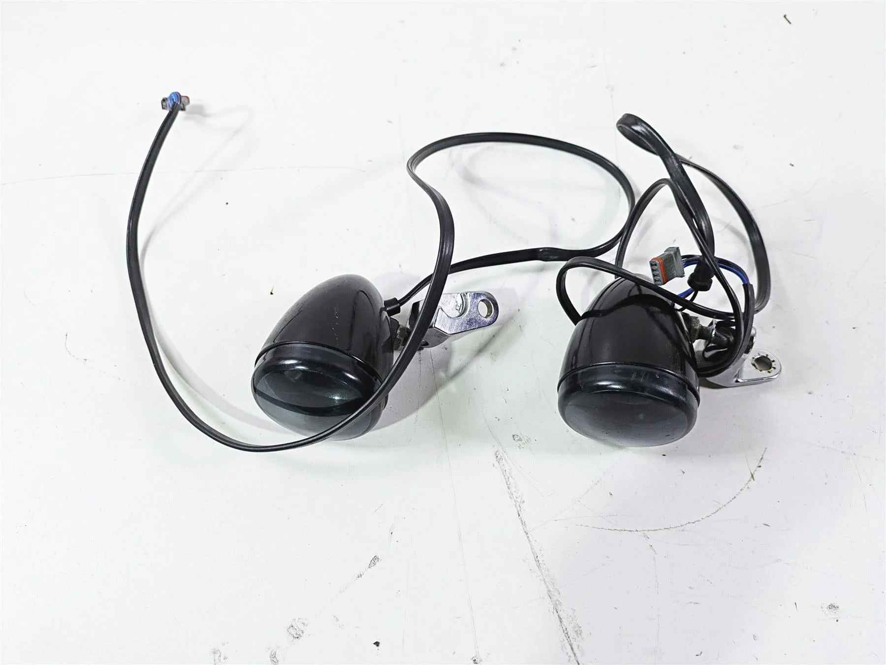 2017 Harley FLS Softail Slim Front Smoked Blinker Turn Signal Set -Read 67800523 - Image 10