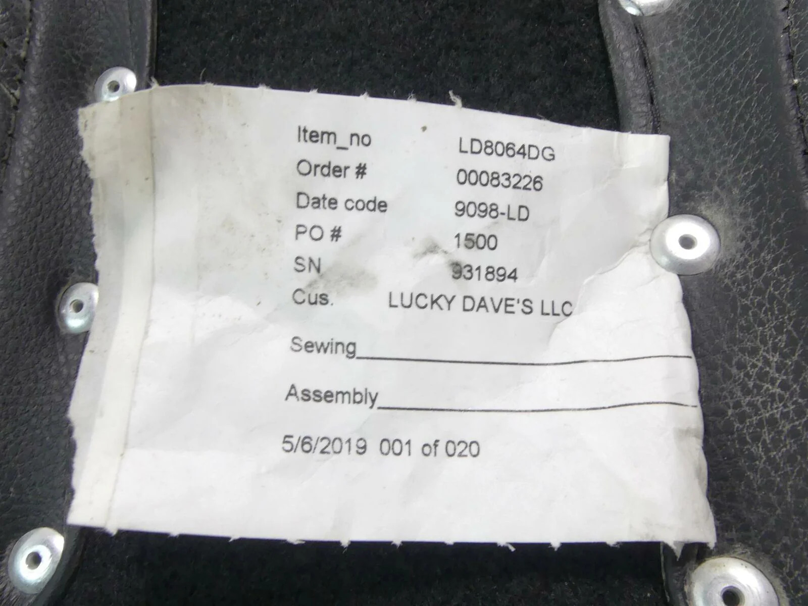 2017 Harley FXDLS Dyna Low Rider Lucky Daves Driver Seat Saddle - Read LD8064DG - Image 3