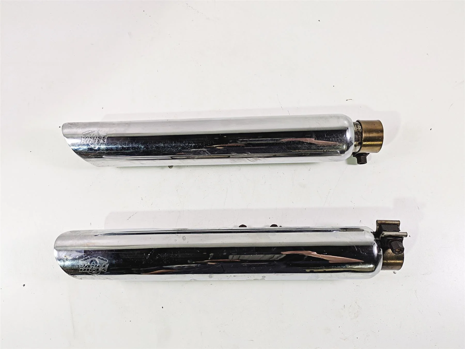 2017 Harley Softail Heritage Classic FLSTC Vance Hines Slash Cut Slip On Pipes 0740RC - Image 5