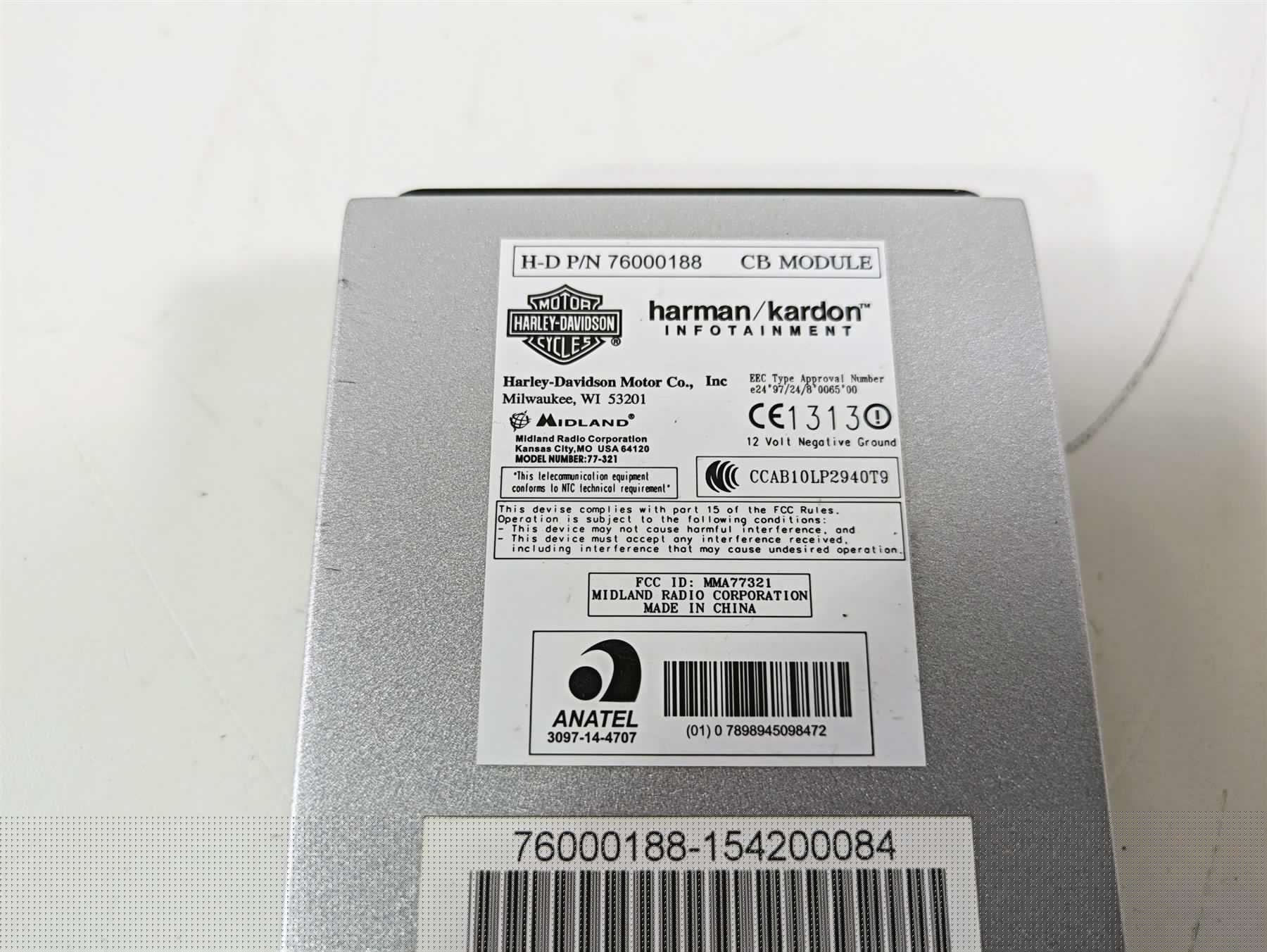 2017 Harley Touring FLHTKSE CVO E-Glide Cb Comm Control Module Ecm 76000188 - Image 5