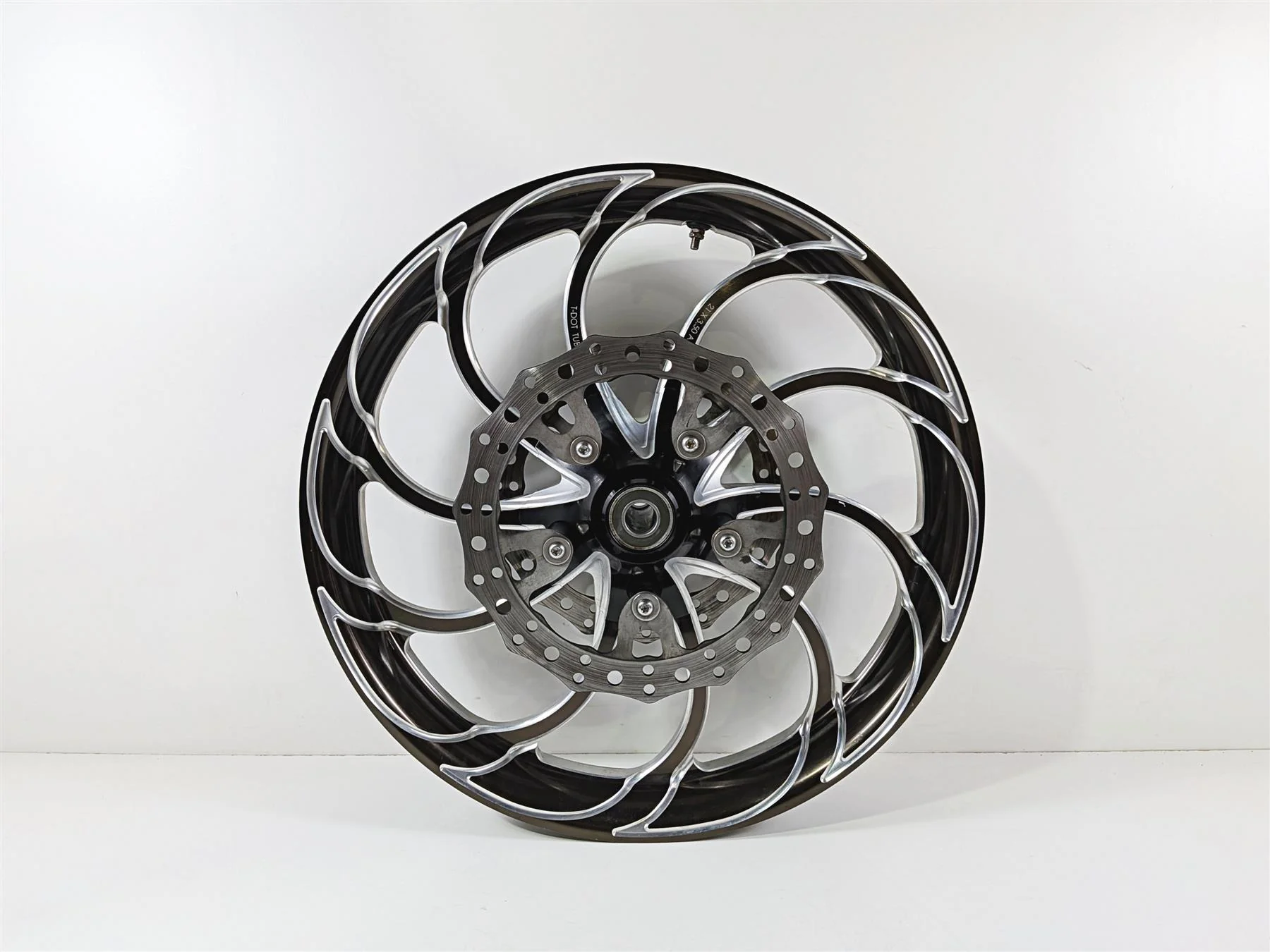 2017 Harley Touring FLHXS Street Glide Arlen Ness 21x3.5 Drift Front Wheel Rim & Rotors 71-568 - Image 5