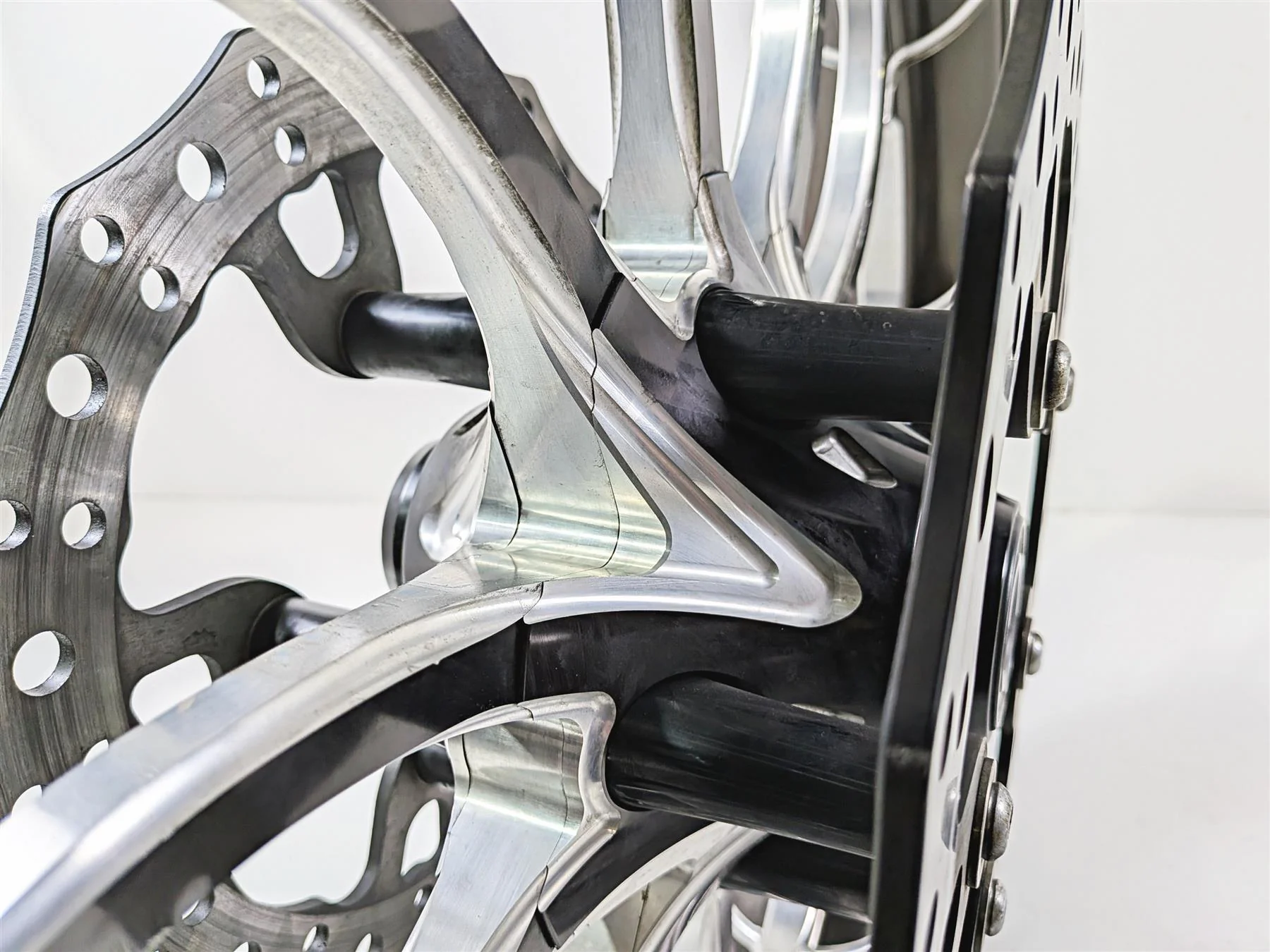 2017 Harley Touring FLHXS Street Glide Arlen Ness 21x3.5 Drift Front Wheel Rim & Rotors 71-568 - Image 9
