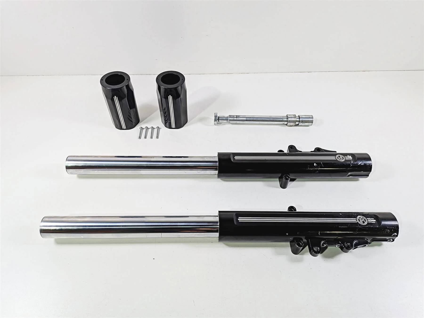 2017 Harley Touring FLHXS Street Glide Performance Machine Front Fork & Cover Set
