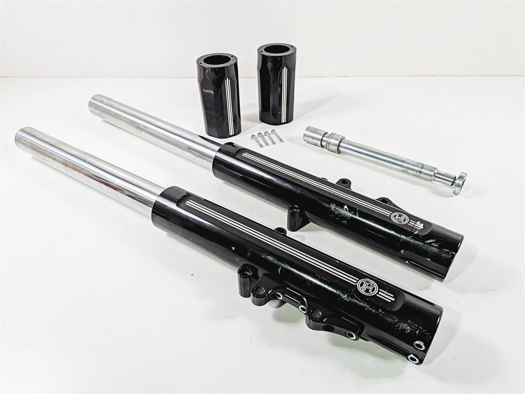 2017 Harley Touring FLHXS Street Glide Performance Machine Front Fork & Cover Set - Image 9
