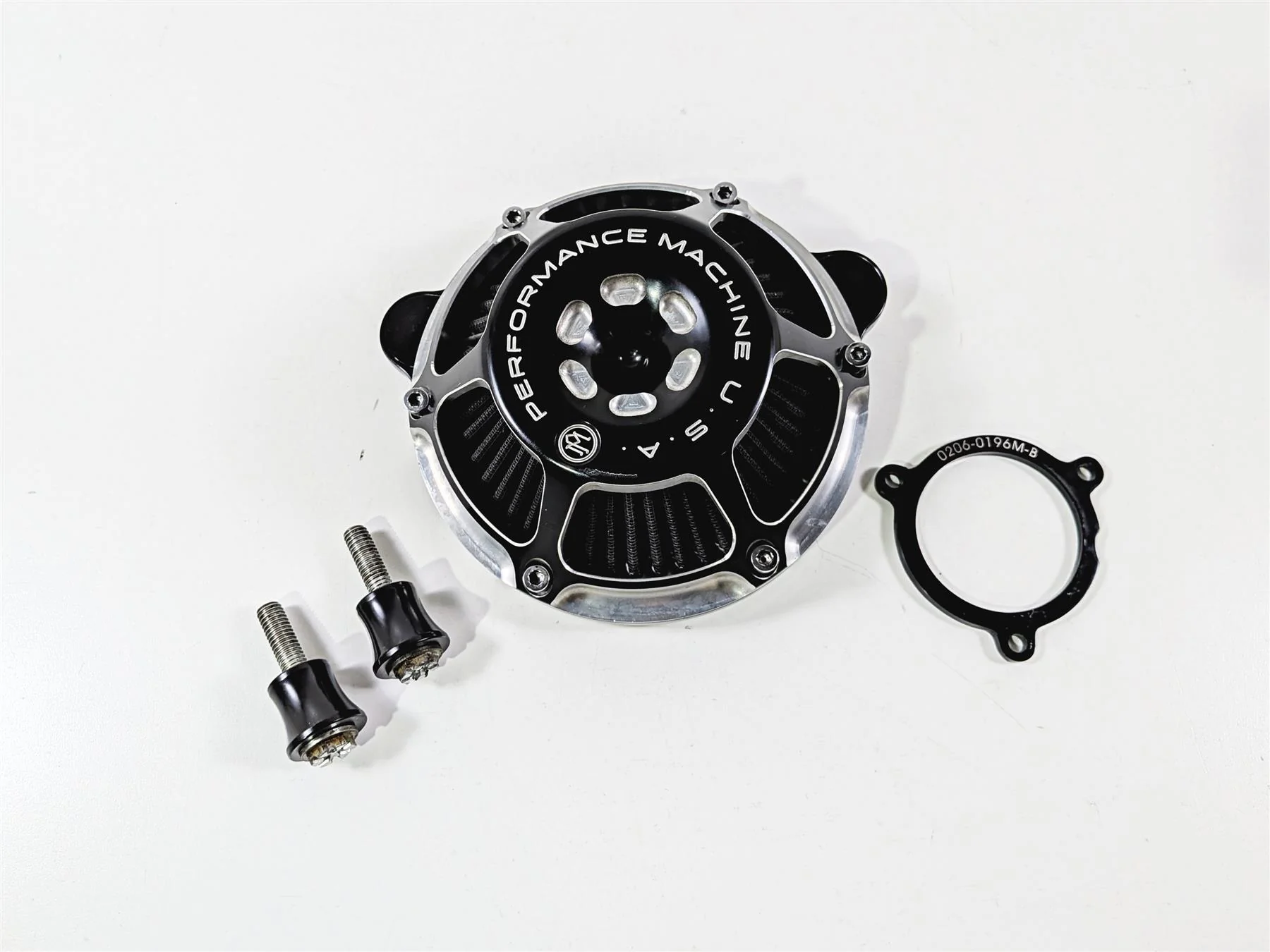 2017 Harley Touring FLHXS Street Glide Performance Machine MAX HP Air Cleaner Kit Black Contrast 577435 - Image 2