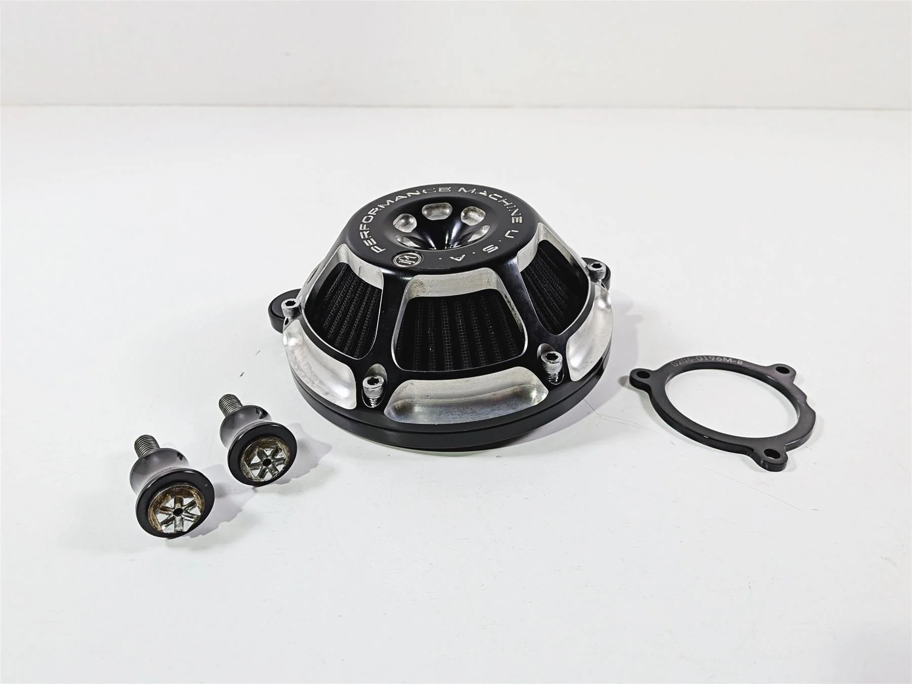 2017 Harley Touring FLHXS Street Glide Performance Machine MAX HP Air Cleaner Kit Black Contrast 577435 - Image 3