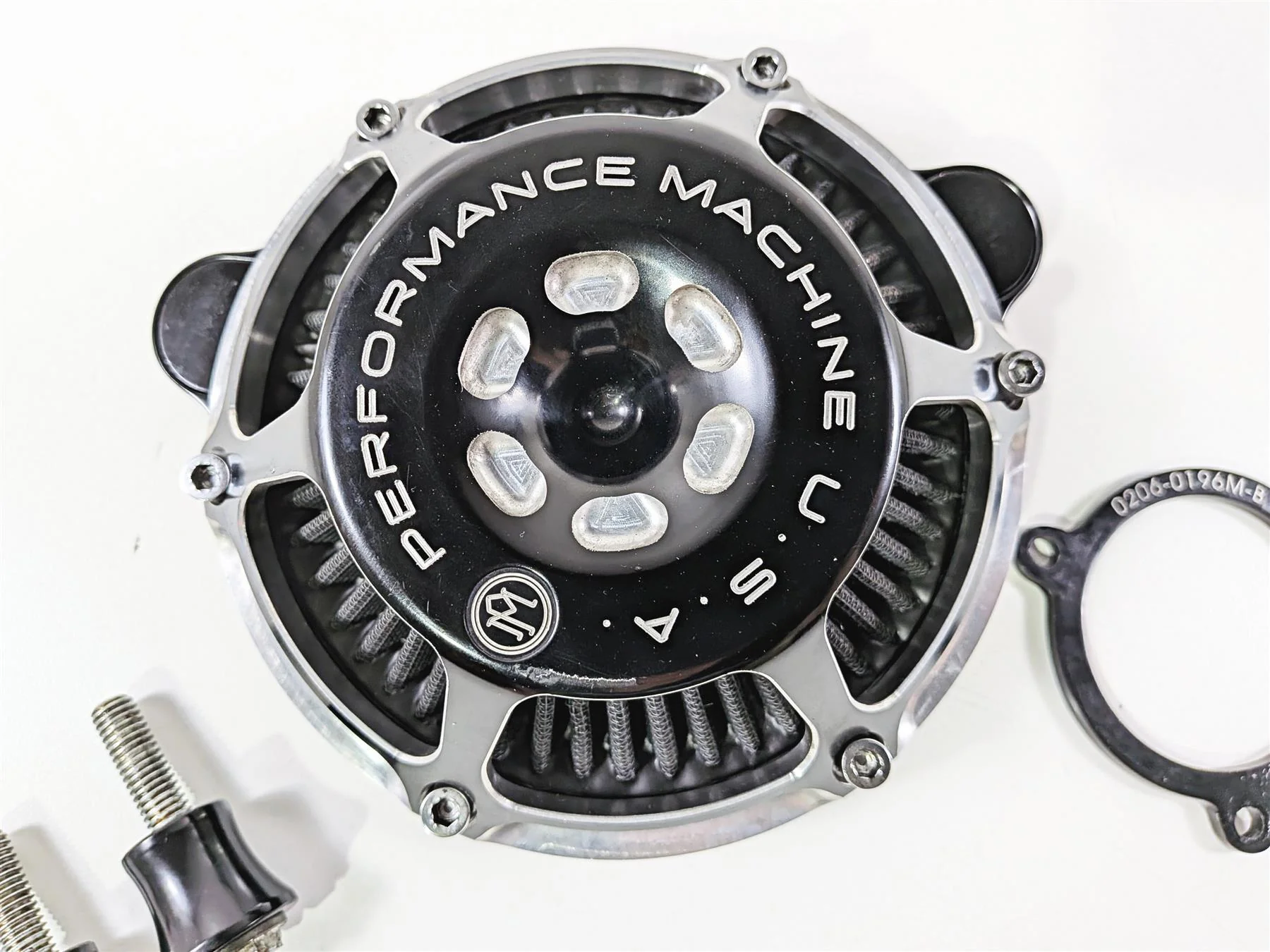 2017 Harley Touring FLHXS Street Glide Performance Machine MAX HP Air Cleaner Kit Black Contrast 577435 - Image 4