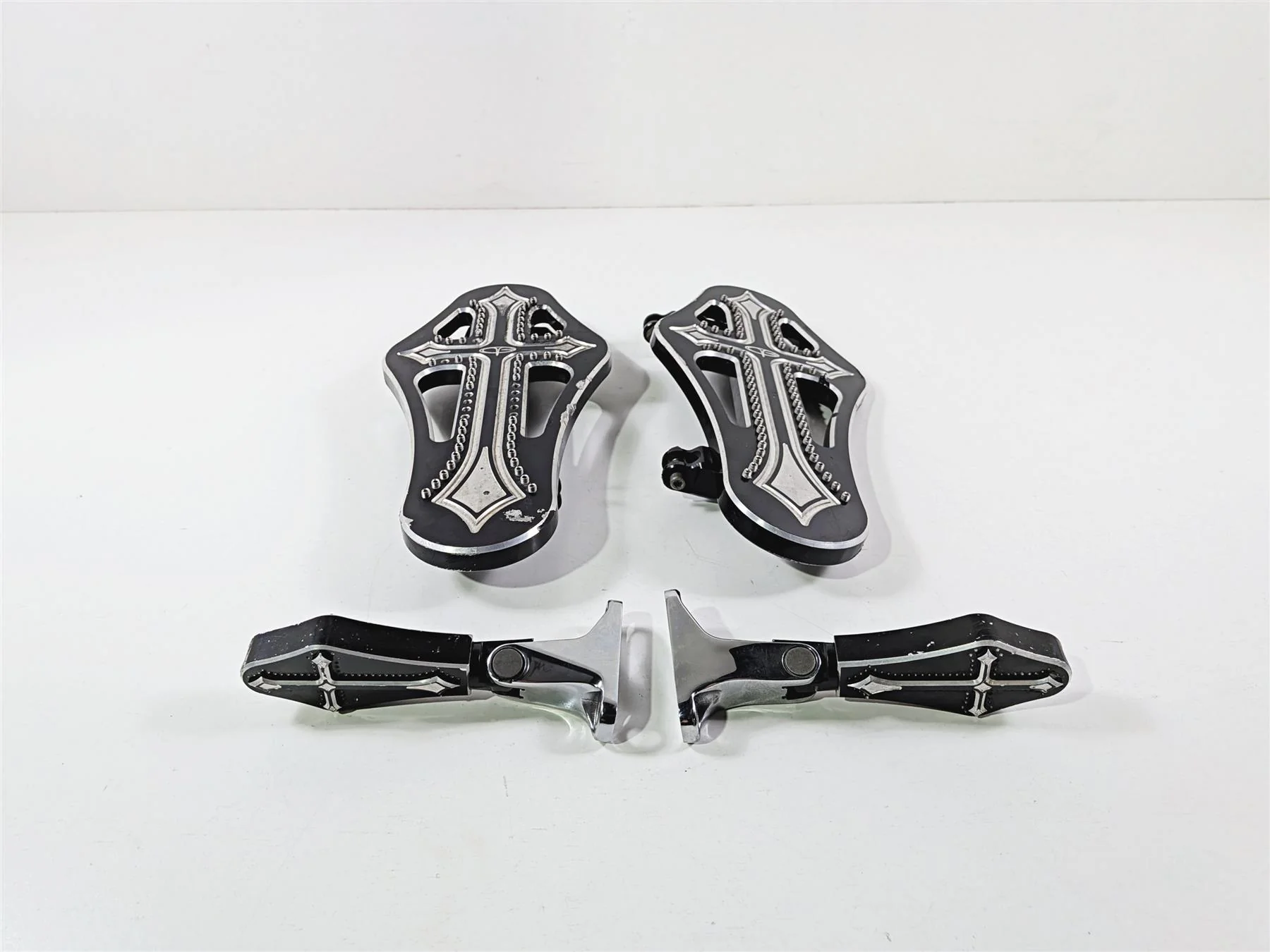 2017 Harley Touring FLHXS Street Glide Precision Billet Darkside Floor Board DRK-410-ALL-BLK - Image 2