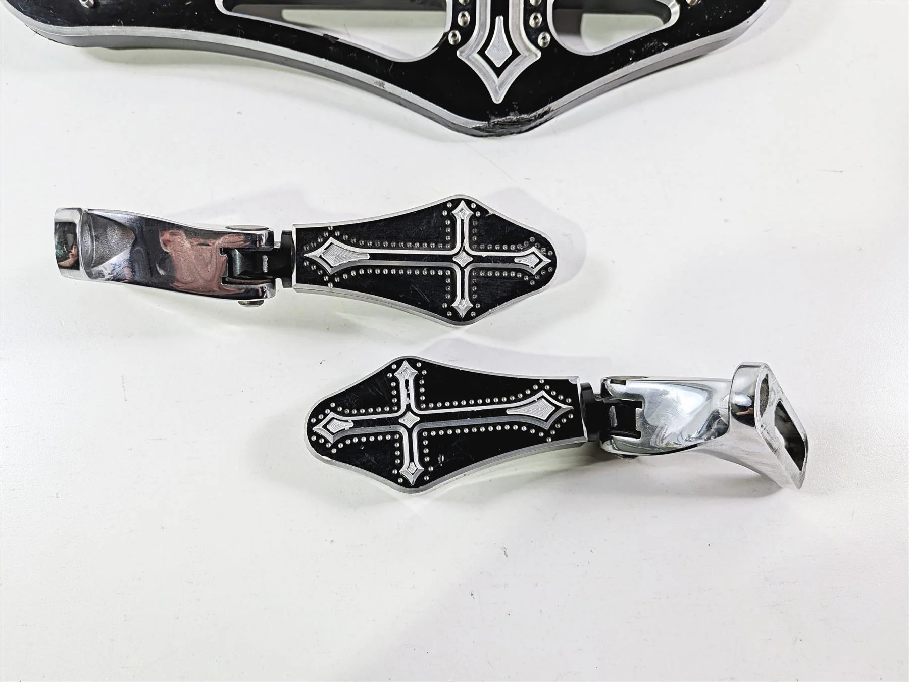 2017 Harley Touring FLHXS Street Glide Precision Billet Darkside Floor Board DRK-410-ALL-BLK - Image 6