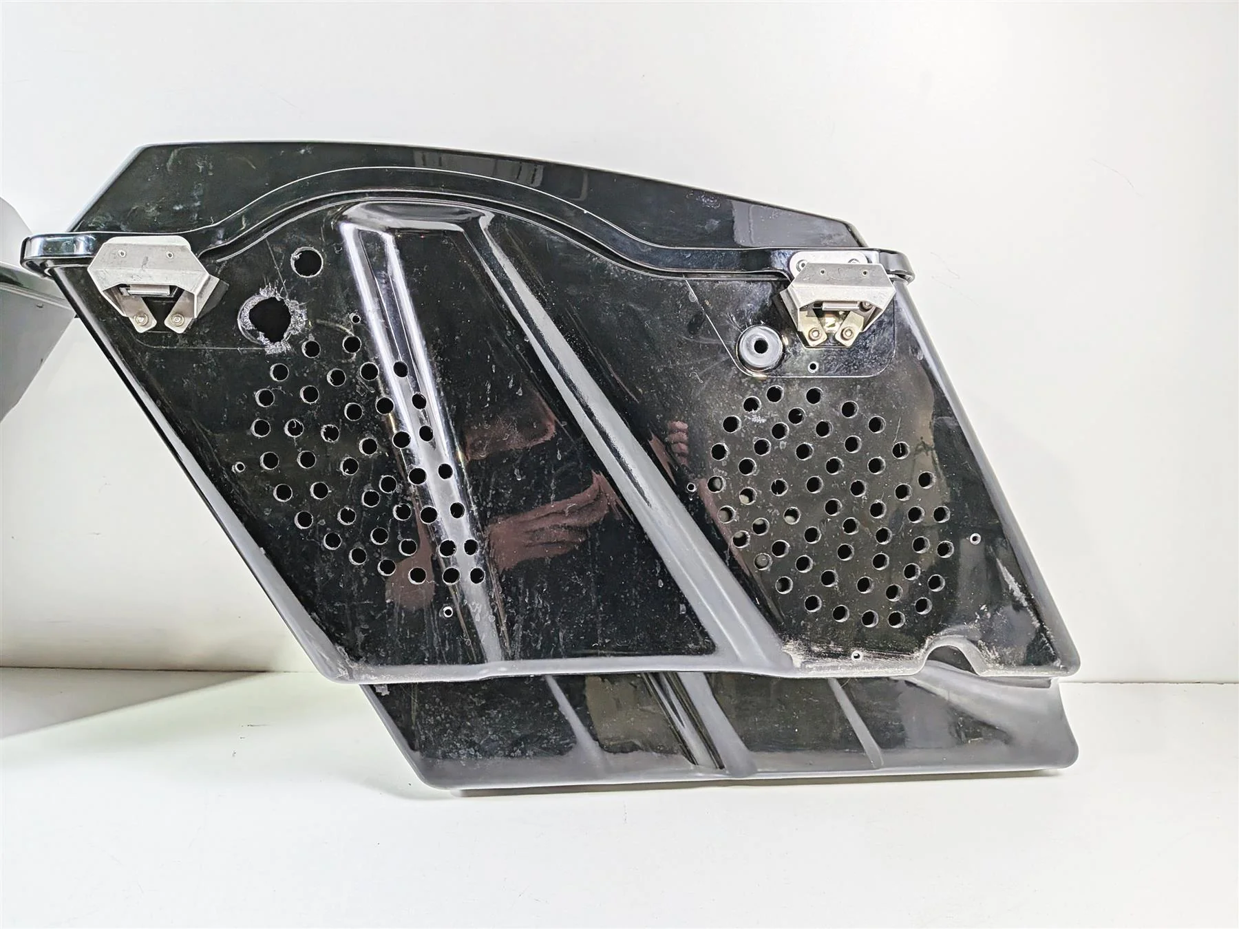2017 Harley Touring FLHXS Street Glide Stretched Aftermarket Saddlebag Saddle Bag Set - Image 9