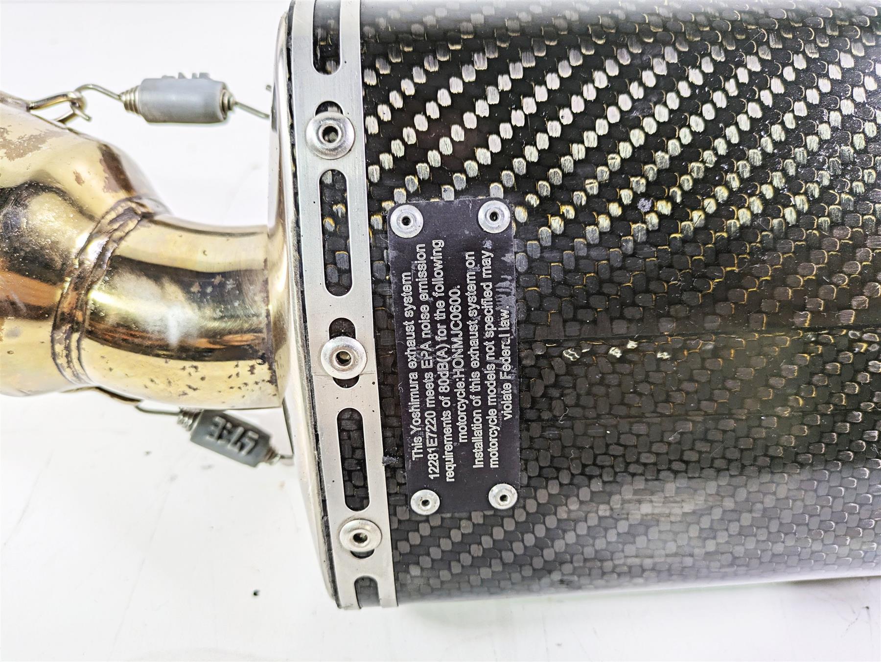 2017 Honda CBR600RR Yoshimura Carbon Fiber Exhaust Slip On & Mid Pipe RS-5 - Image 4