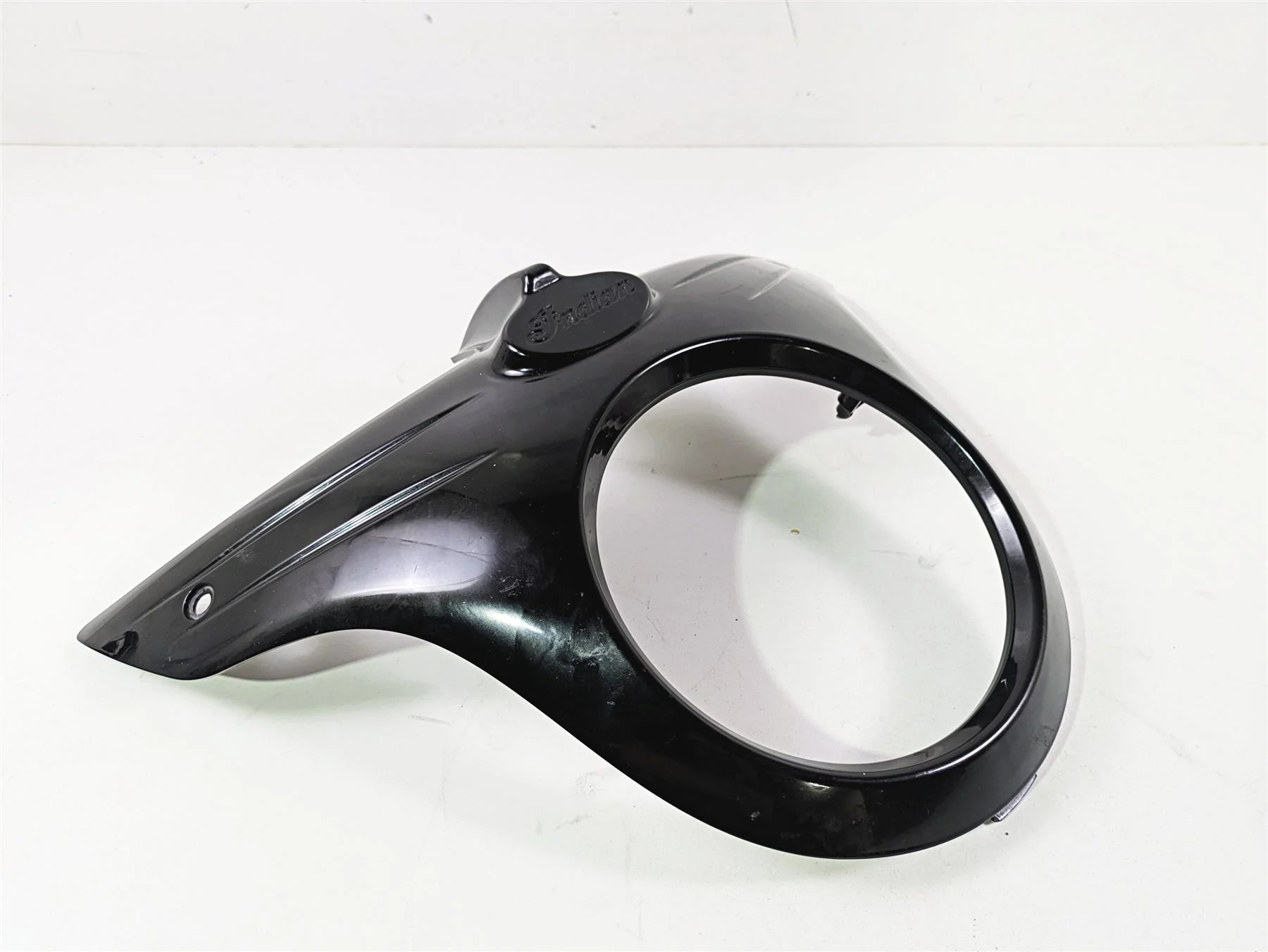 2017 Indian Chieftain Limited Black Headlight Cover Bezel Fairing 5439889 - Image 12