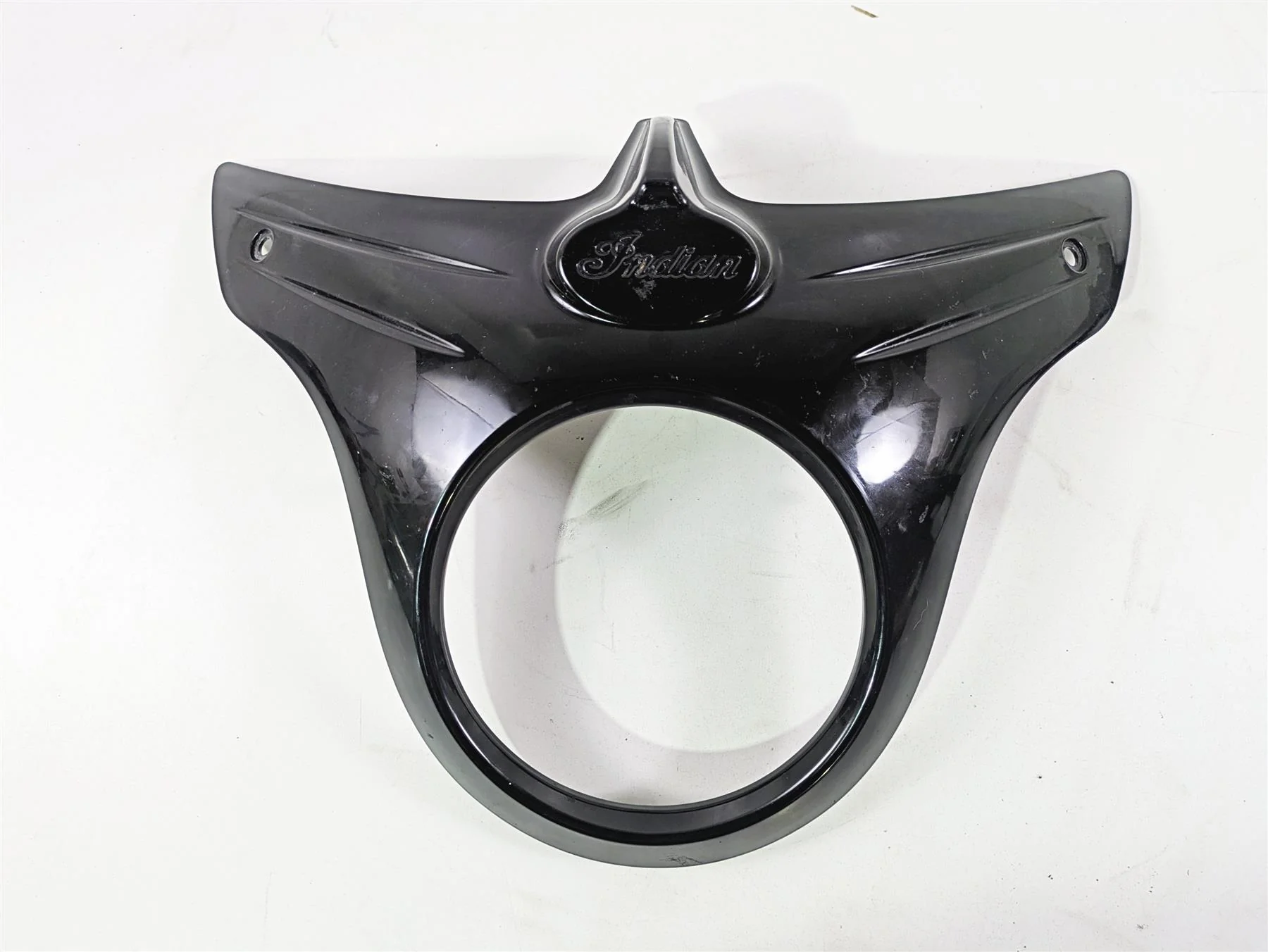 2017 Indian Chieftain Limited Black Headlight Cover Bezel Fairing 5439889 - Image 5