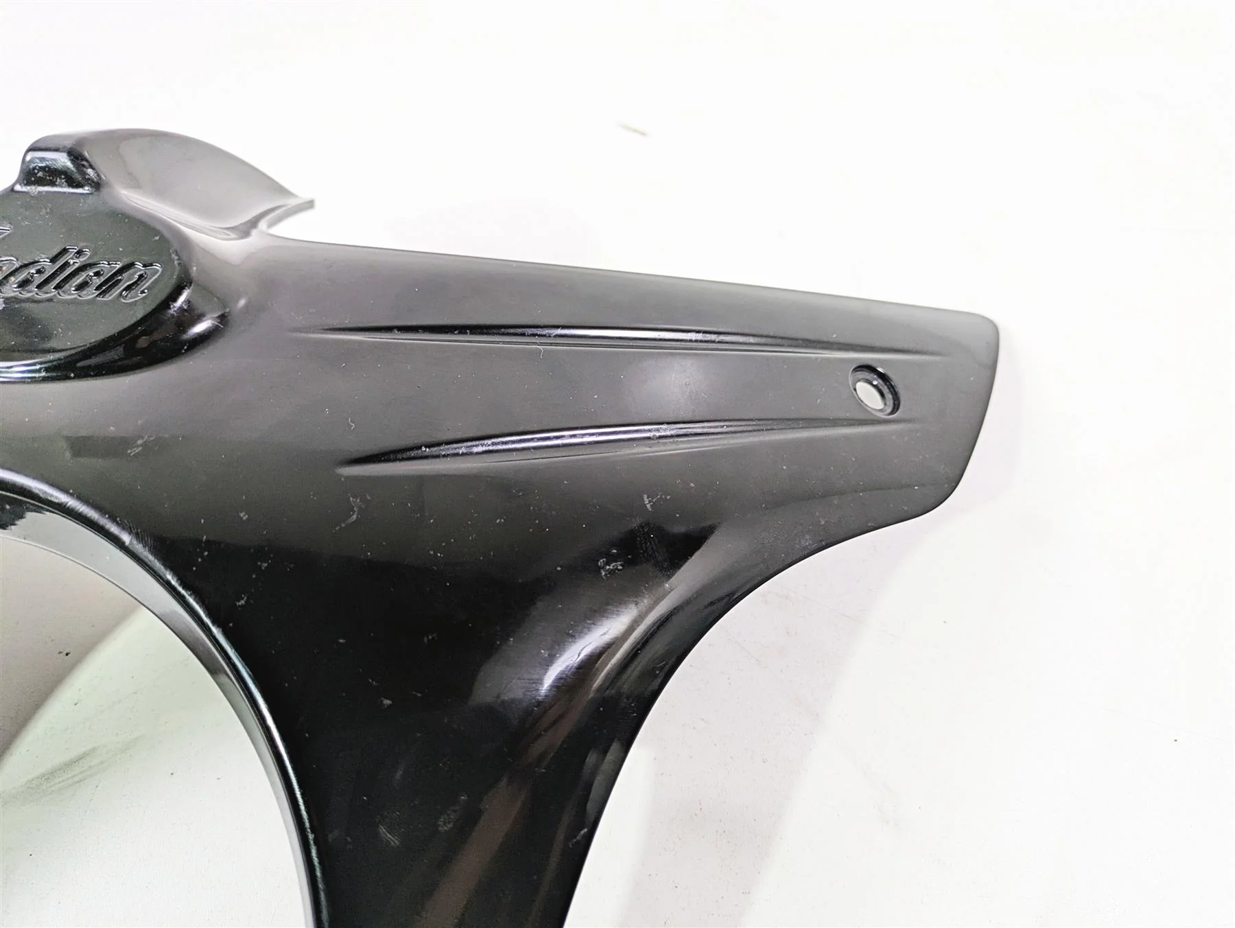 2017 Indian Chieftain Limited Black Headlight Cover Bezel Fairing 5439889 - Image 6