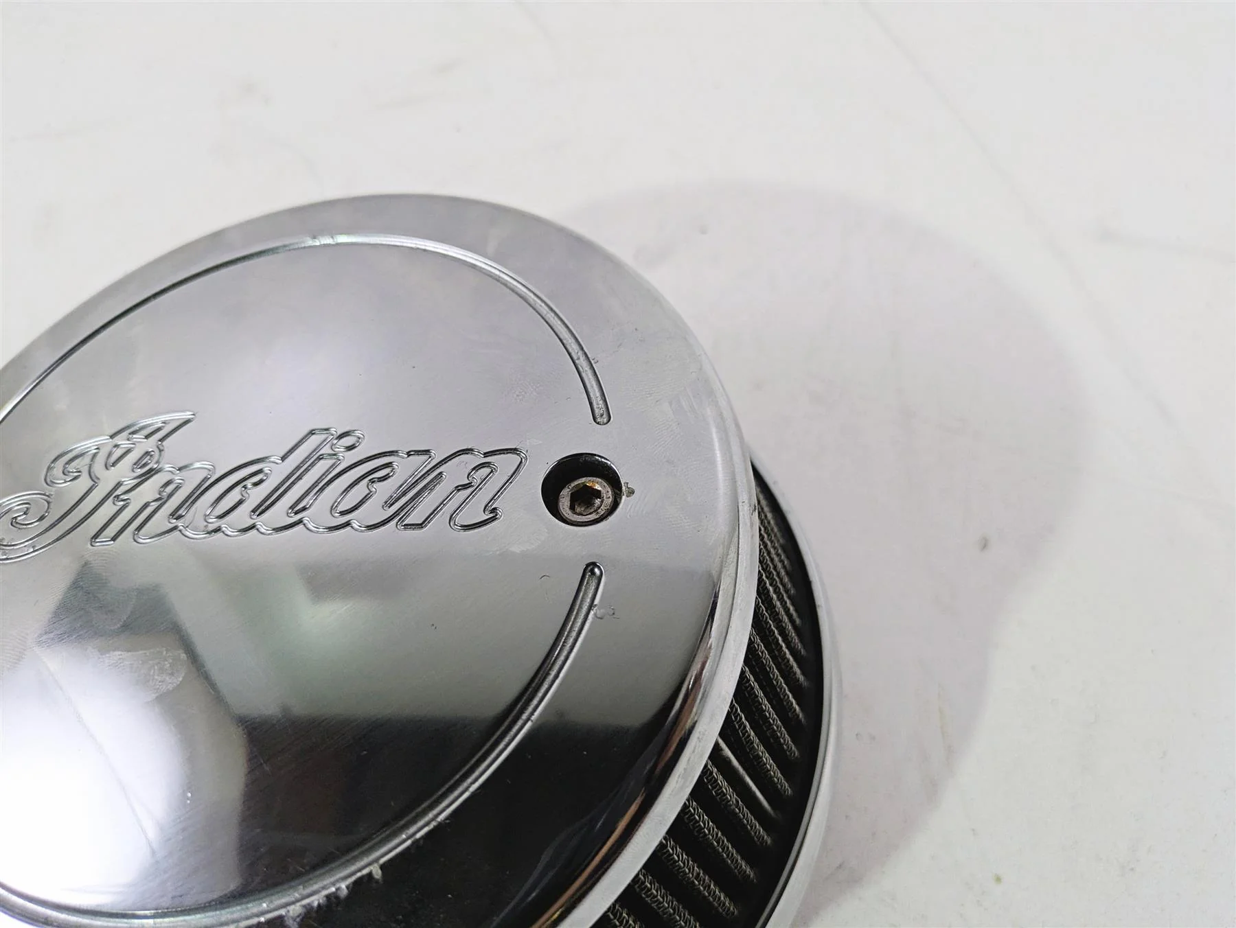2017 Indian Chieftain Limited Chrome Hi Flow Air Cleaner Breather 2880654 - Image 4