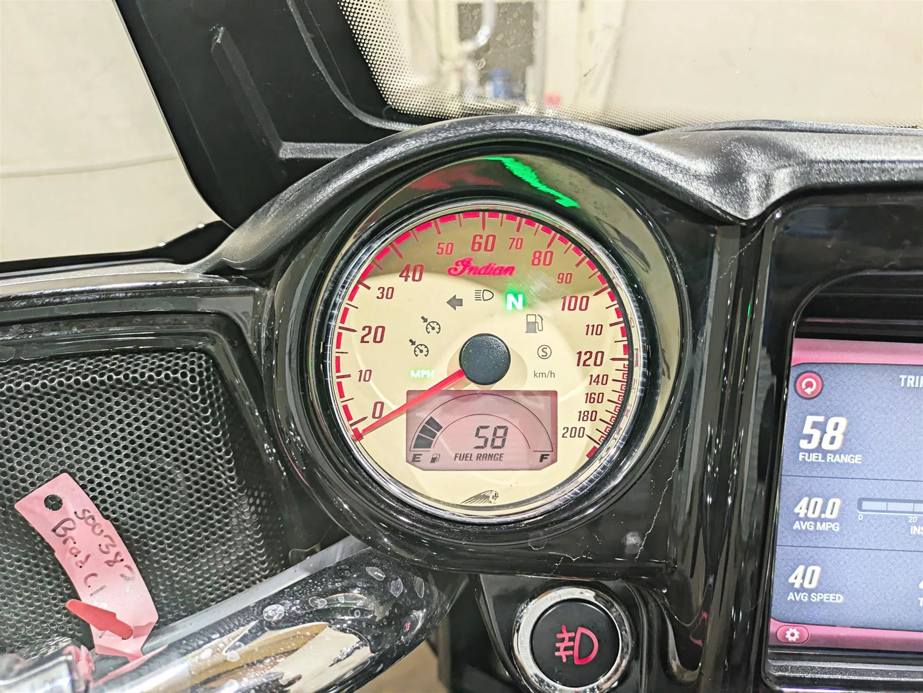 2017 Indian Chieftain Limited Tachometer Tacho Meter Gauge 34K 3280641 3280803 - Image 2