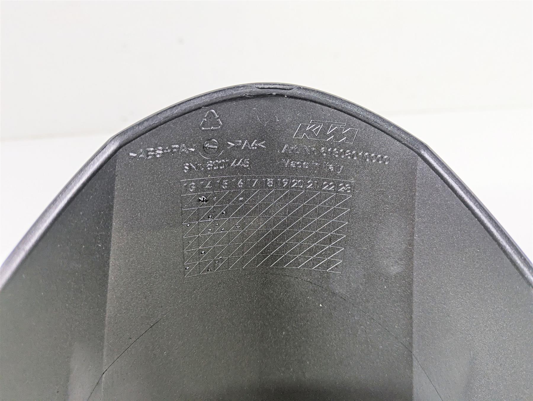 2017 KTM 1290 Super Duke GT Front Fender Black 61308010000 - Image 7