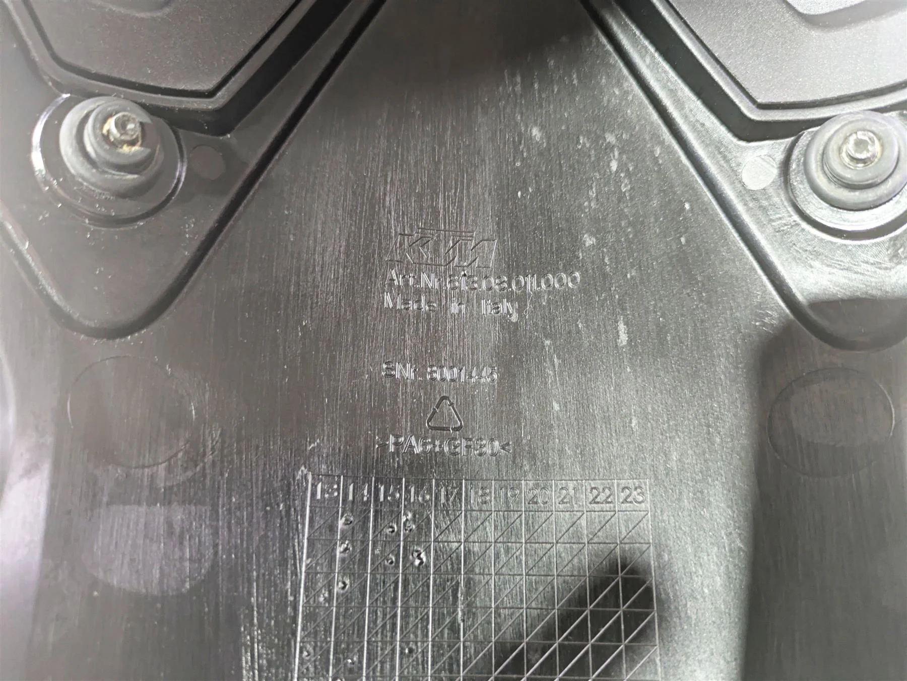 2017 KTM 1290 Super Duke GT Front Fender Black 61308010000 - Image 8