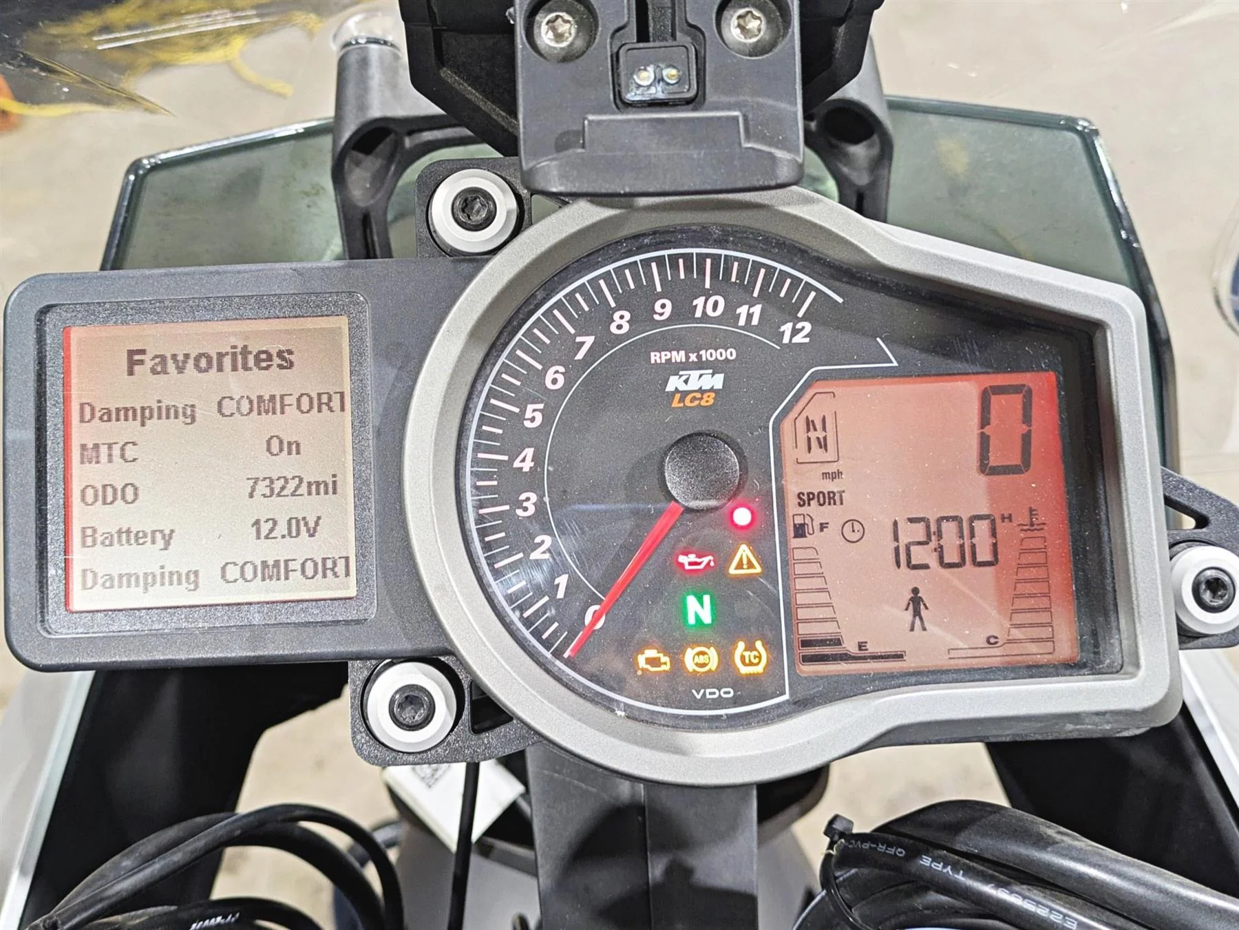 2017 KTM 1290 Super Duke GT Speedometer Gauge Instrument 7K Only 60414069000 - Image 2
