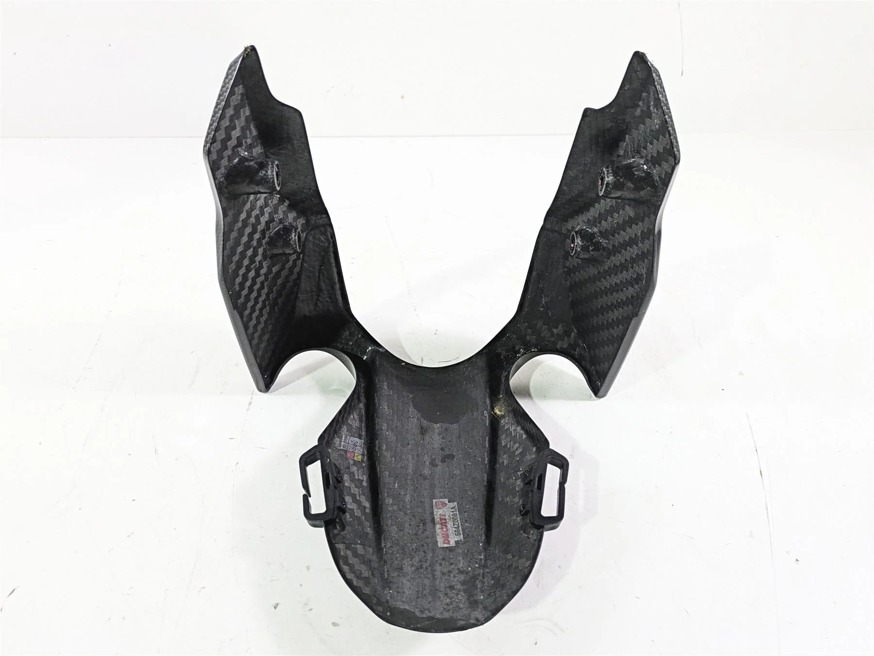 2018 Ducati Hypermotard 939 SP Lower Front Carbon Fiber Fender 564Z0081A - Image 8