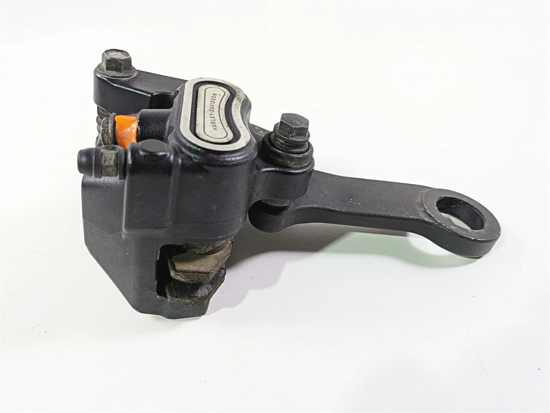 2018 Harley FLHCS Softail Heritage 115th Rear Brake Caliper & Bracket 41300192 - Image 4