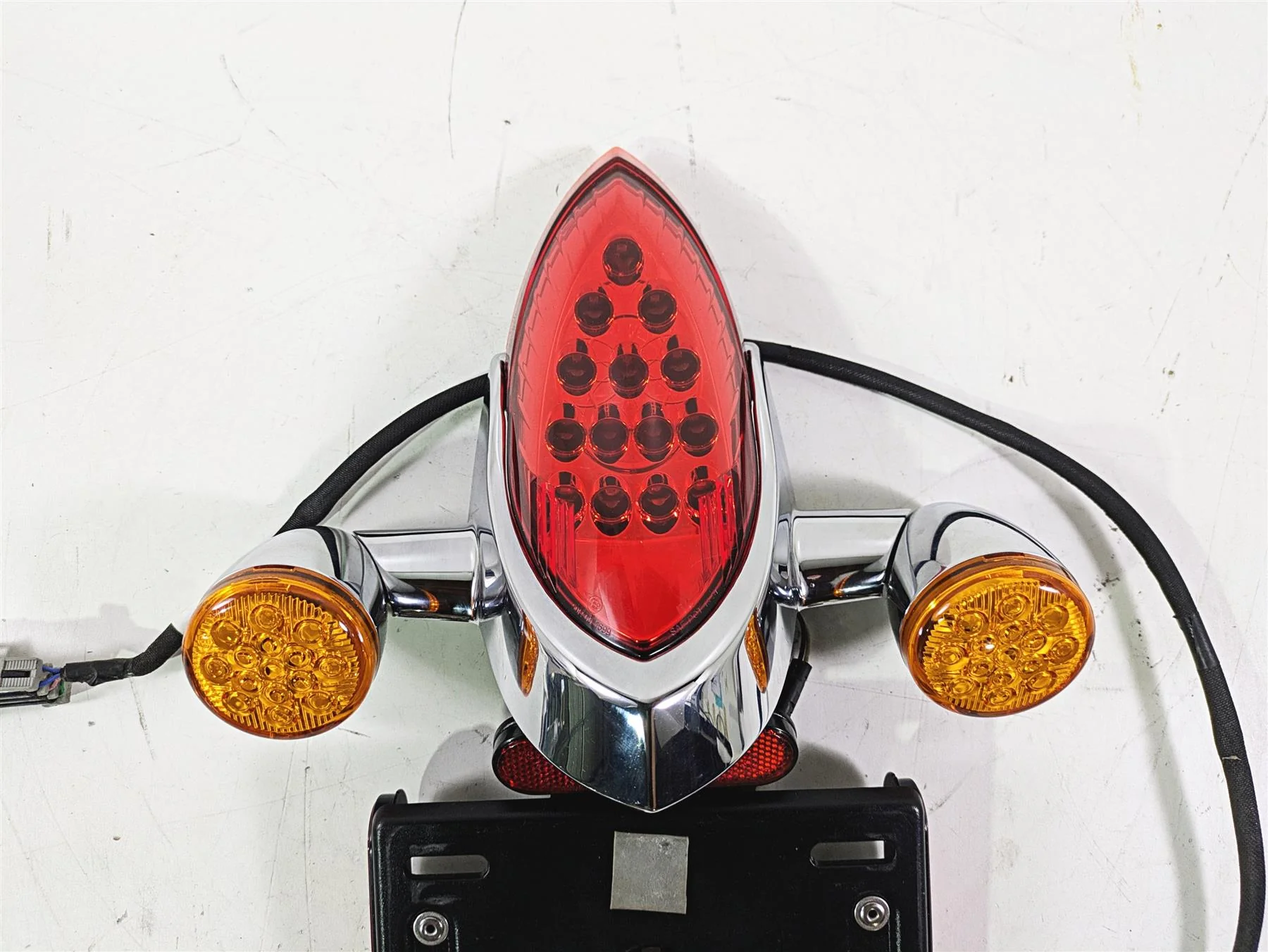 2018 Indian Chieftain Limited Chrome Taillight Blinker Plate Holder Set 5138445 - Image 6