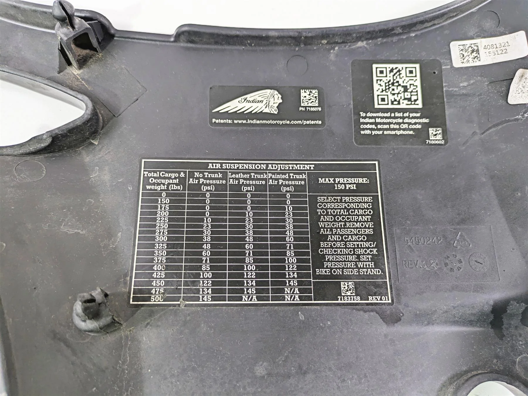 2018 Indian Springfield Dark Horse Left Upper Side Cover Fairing 5450242 5455671 - Image 8
