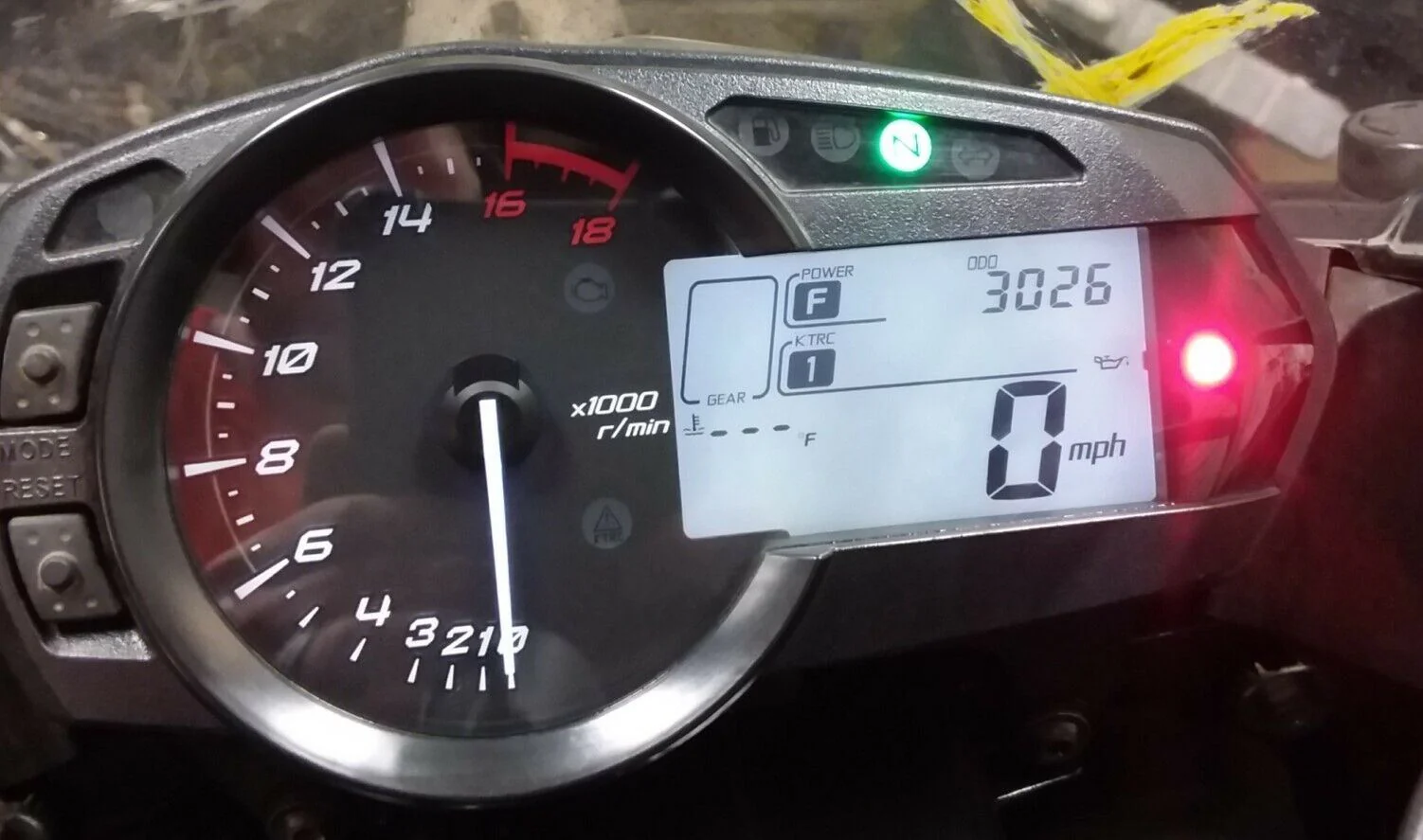 2018 Kawasaki ZX6R ZX636 Ninja Speedometer Gauges Instrument ABS - 3K 25031-0434 - Image 2