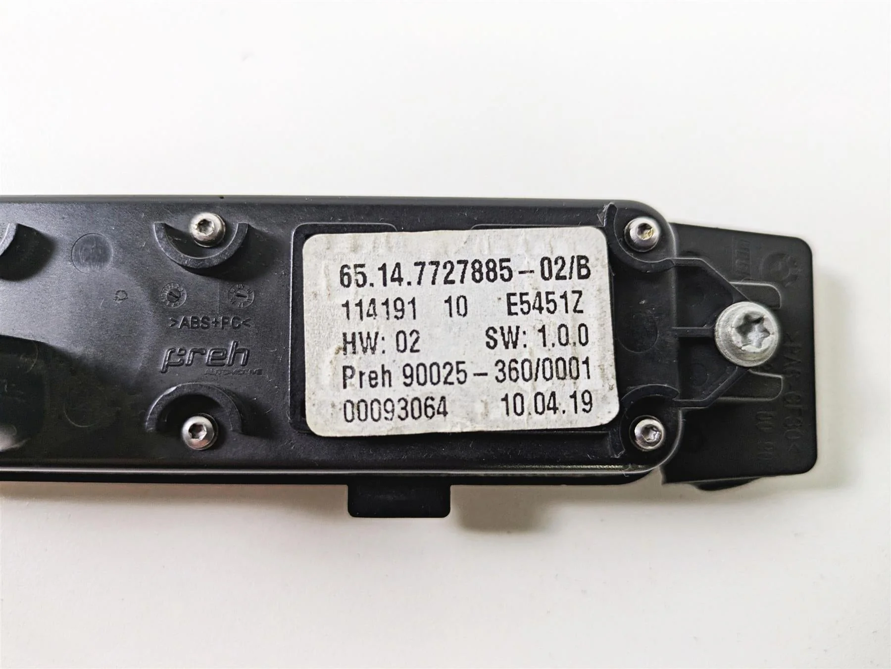 2019 BMW R1250RT K52 Audio Control Unit Button Module 65147727885 - Image 8