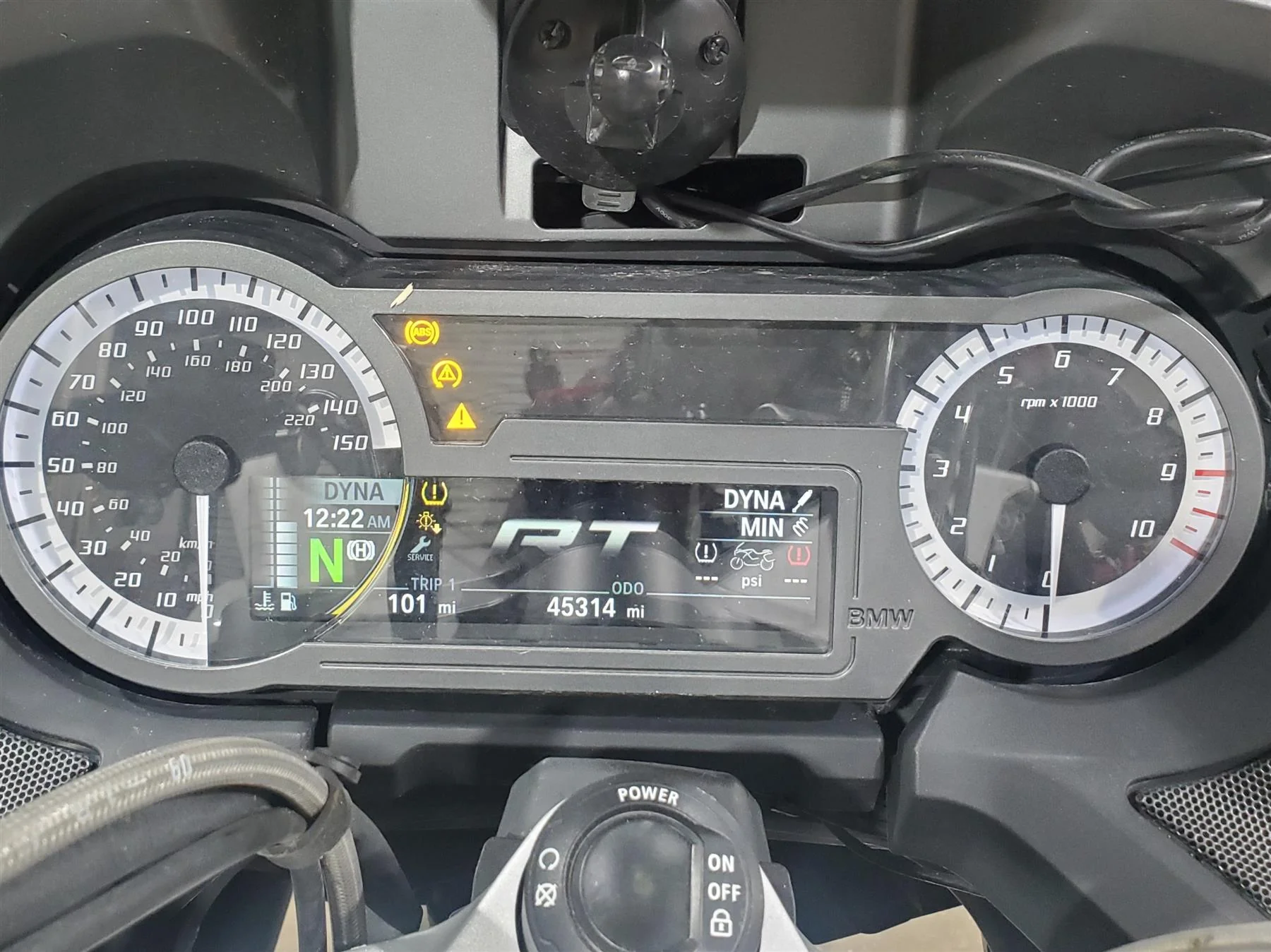 2019 BMW R1250RT K52 Speedometer Gauge Instrument 45k 62117921968 - Image 2