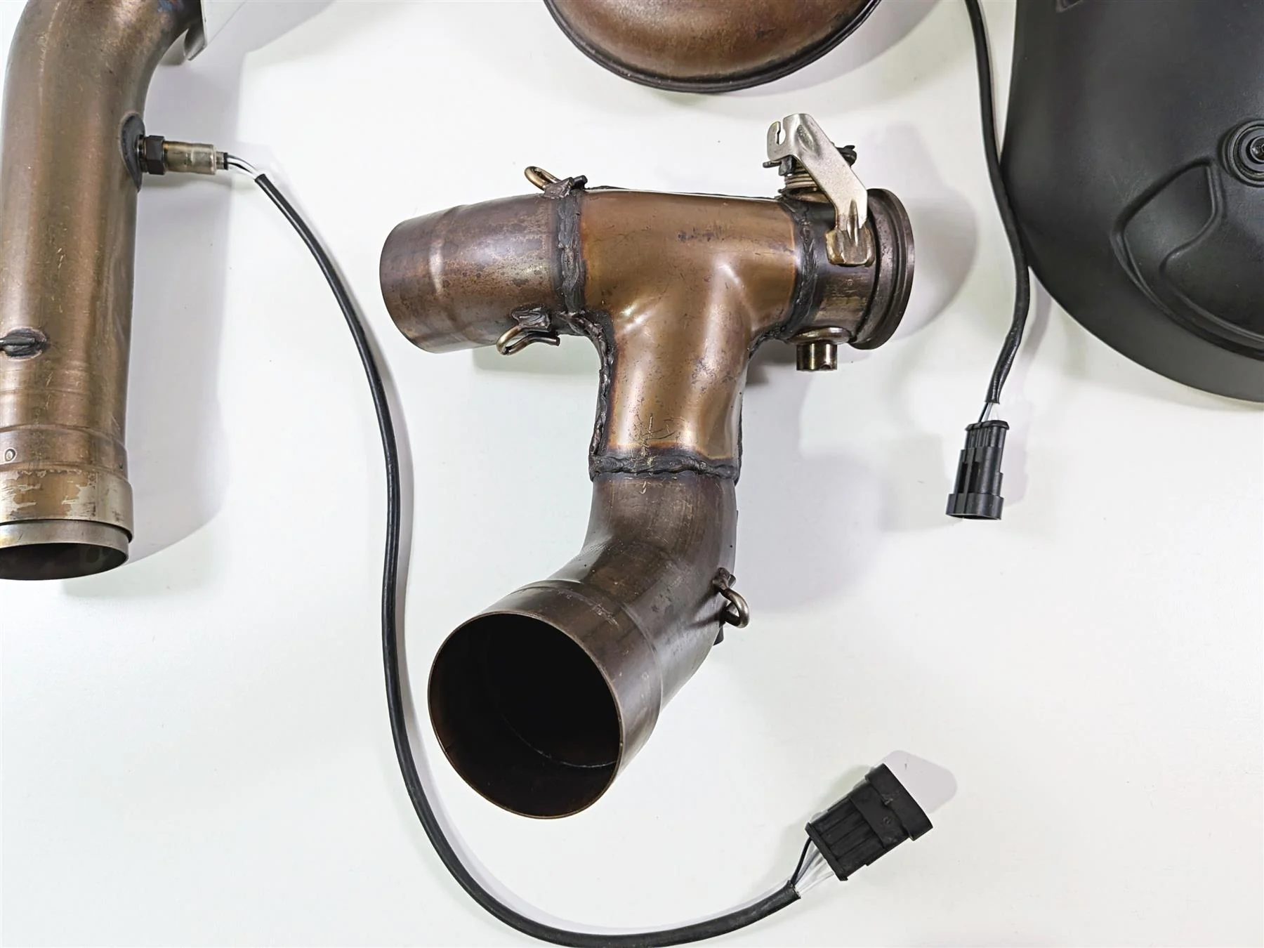 2019 Ducati 959 Panigale Stock Exhaust Header & Heat Shield Set 57014452A - Image 3
