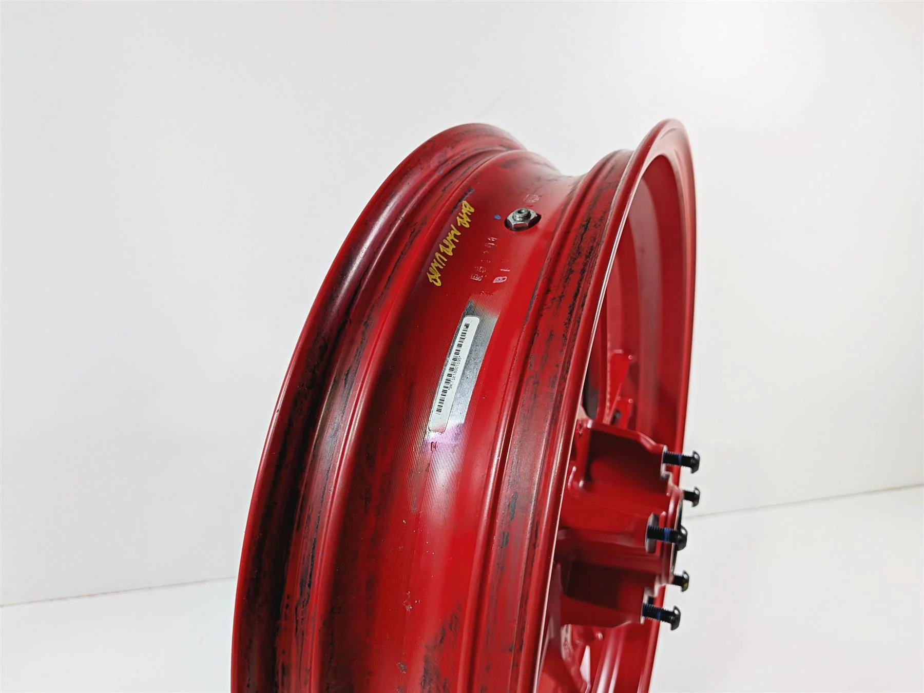 2019 Ducati 959 Panigale Straight 17x3.5 Front Wheel Red Rim 50121542AA - Image 7