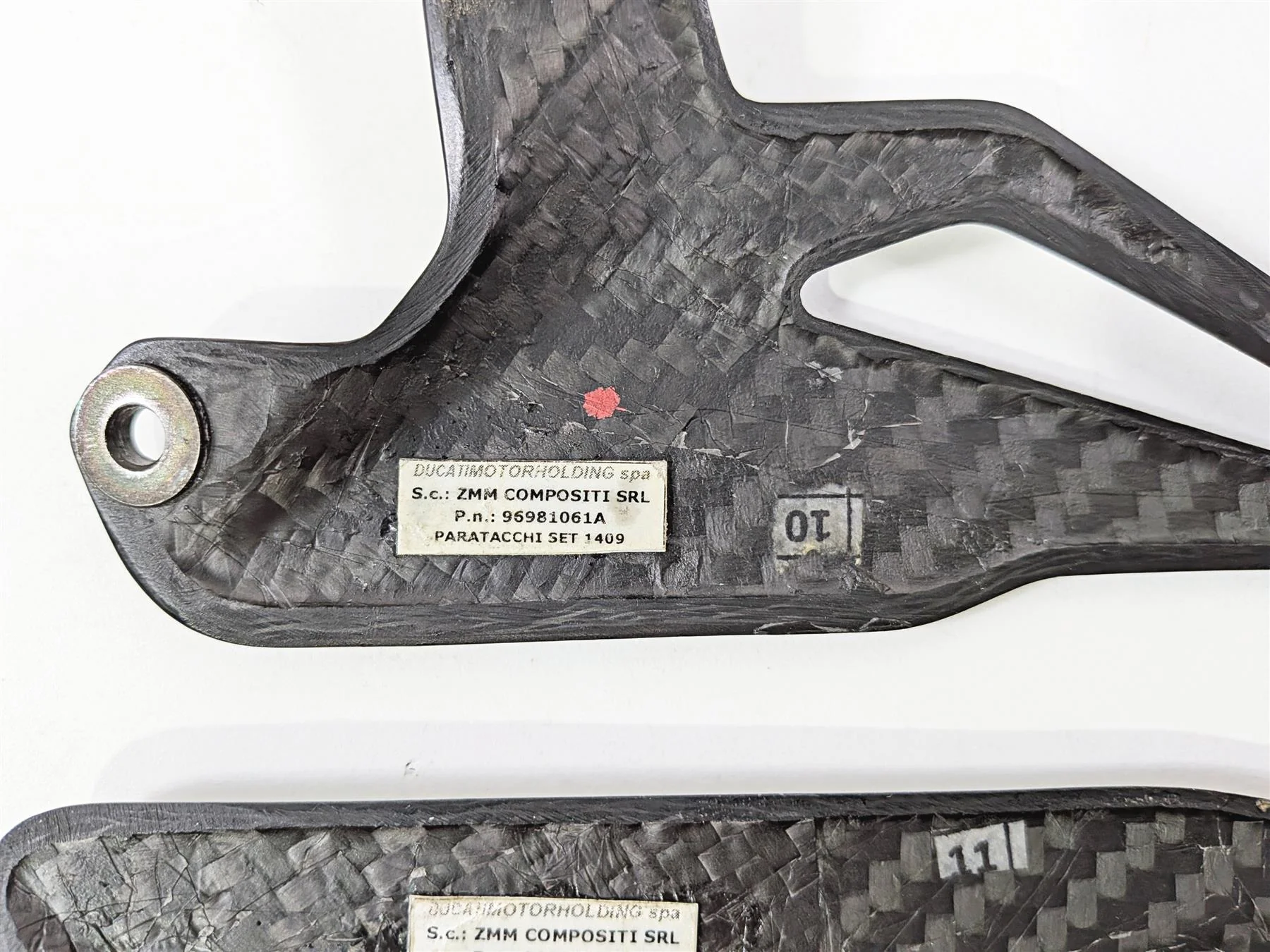2019 Ducati Panigale V4S V4 S Corse Performance Carbon Fiber Heel Guard Set 96981061A - Image 11