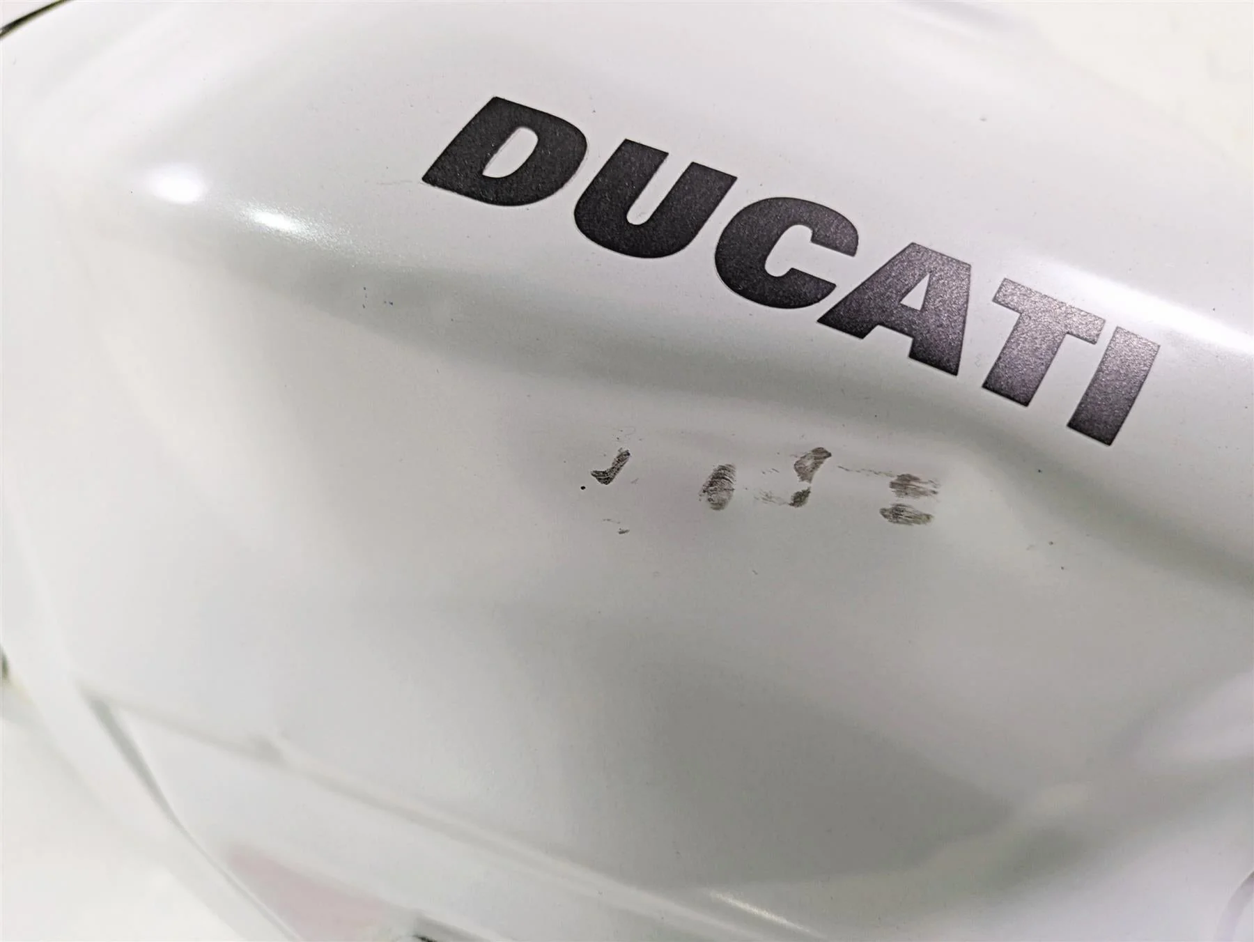 2019 Ducati Supersport 939 S White Dented Gas Fuel Petrol Tank 58612531BW - Image 9