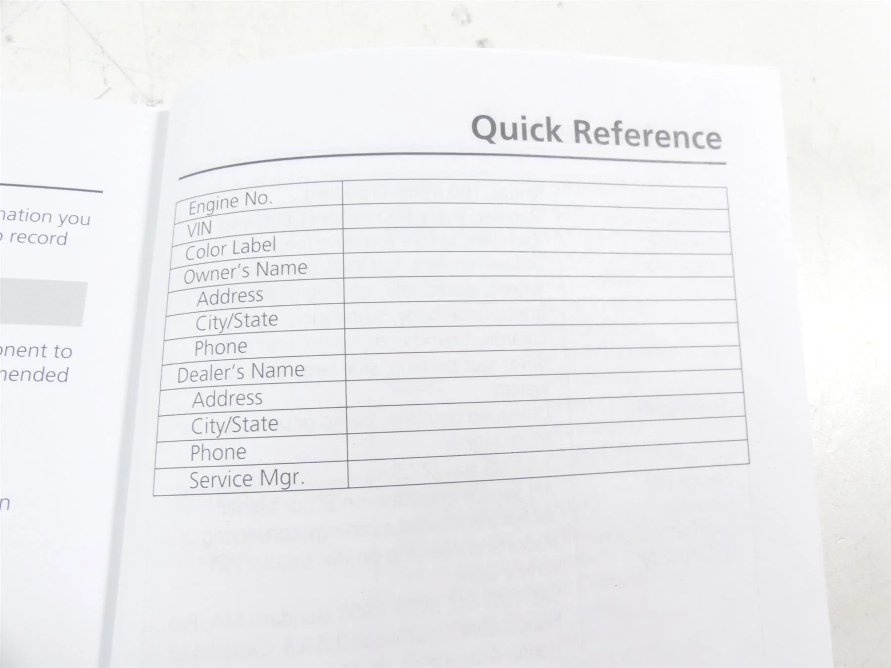 2019 Honda Talon SXS1000 S2R Owner Manual  00X31-HL6-6000 - Image 6