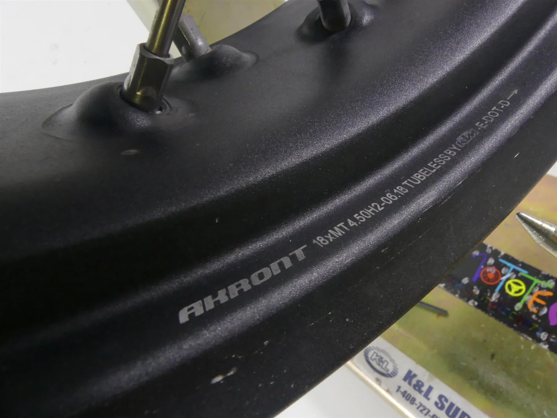 2019 KTM 1290R Super Adventure Rear 18x4.5 Akront Wheel Rim -Read 6031000124433A - Image 10