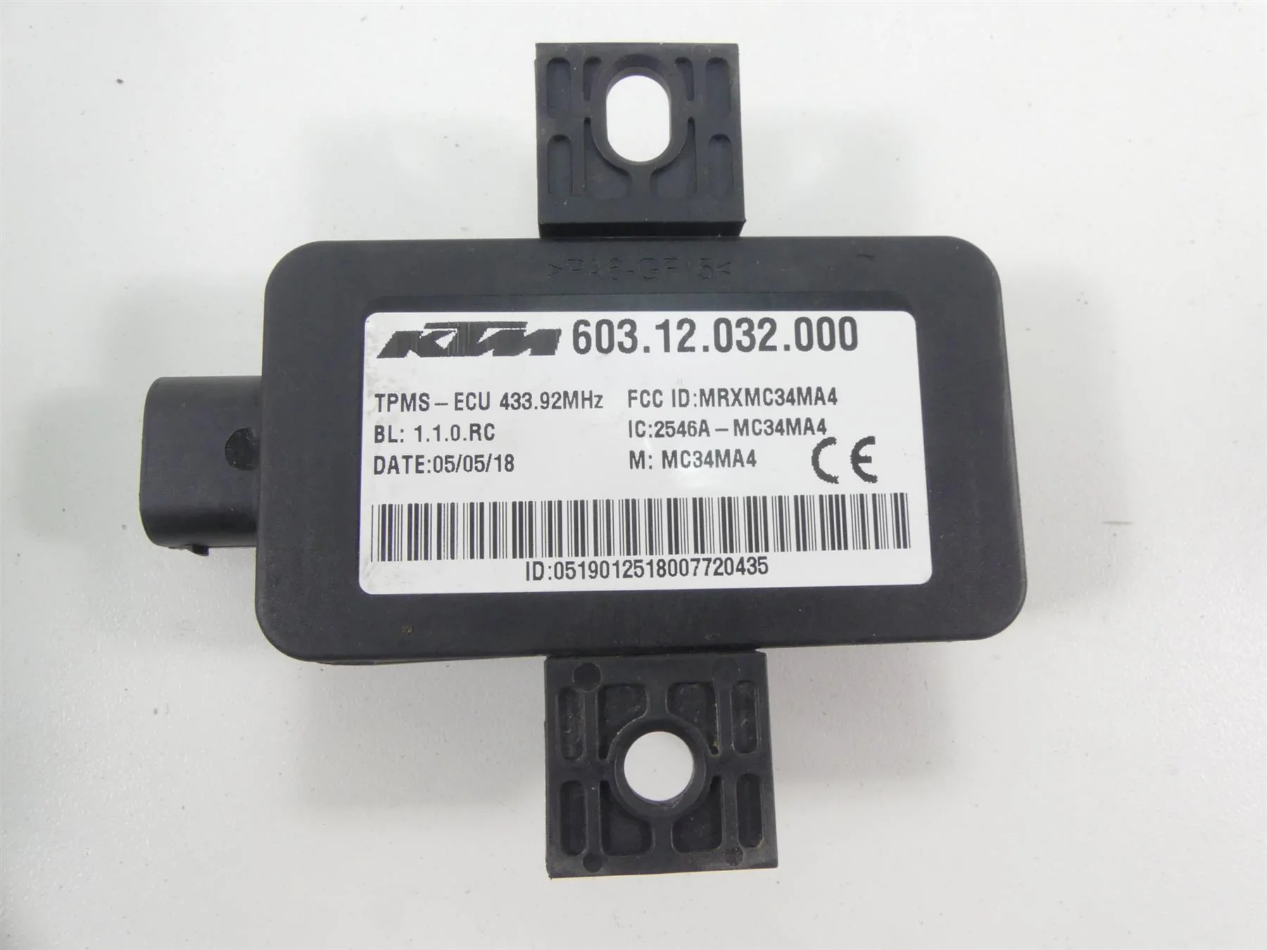 2019 KTM 1290R Super Adventure Tire Pressure Module & Sensor Set 60312032000 - Image 10